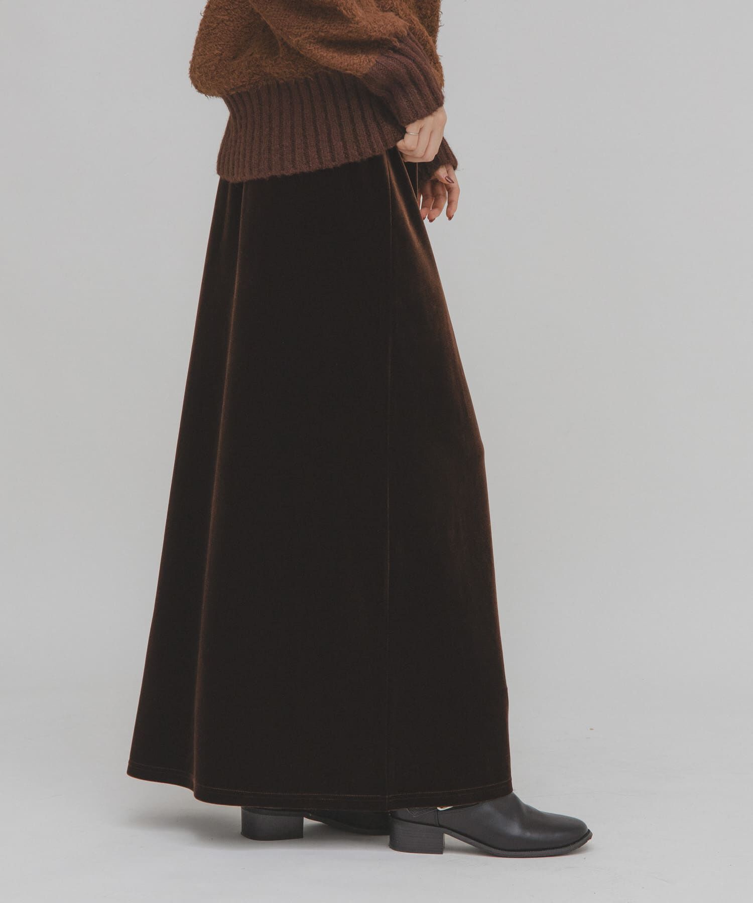  「ベロアナロースカート」|スカート|
