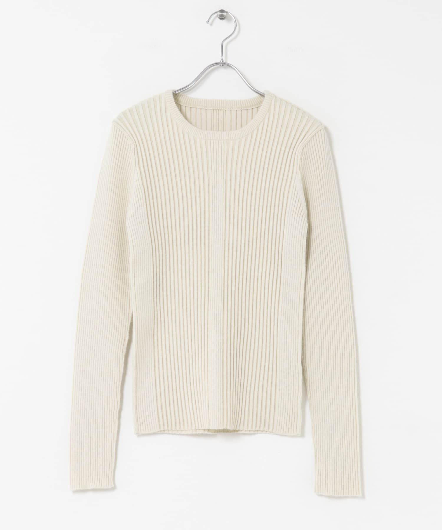  「illi　ランダムRIBクルーネックニット」|ニット・セーター|