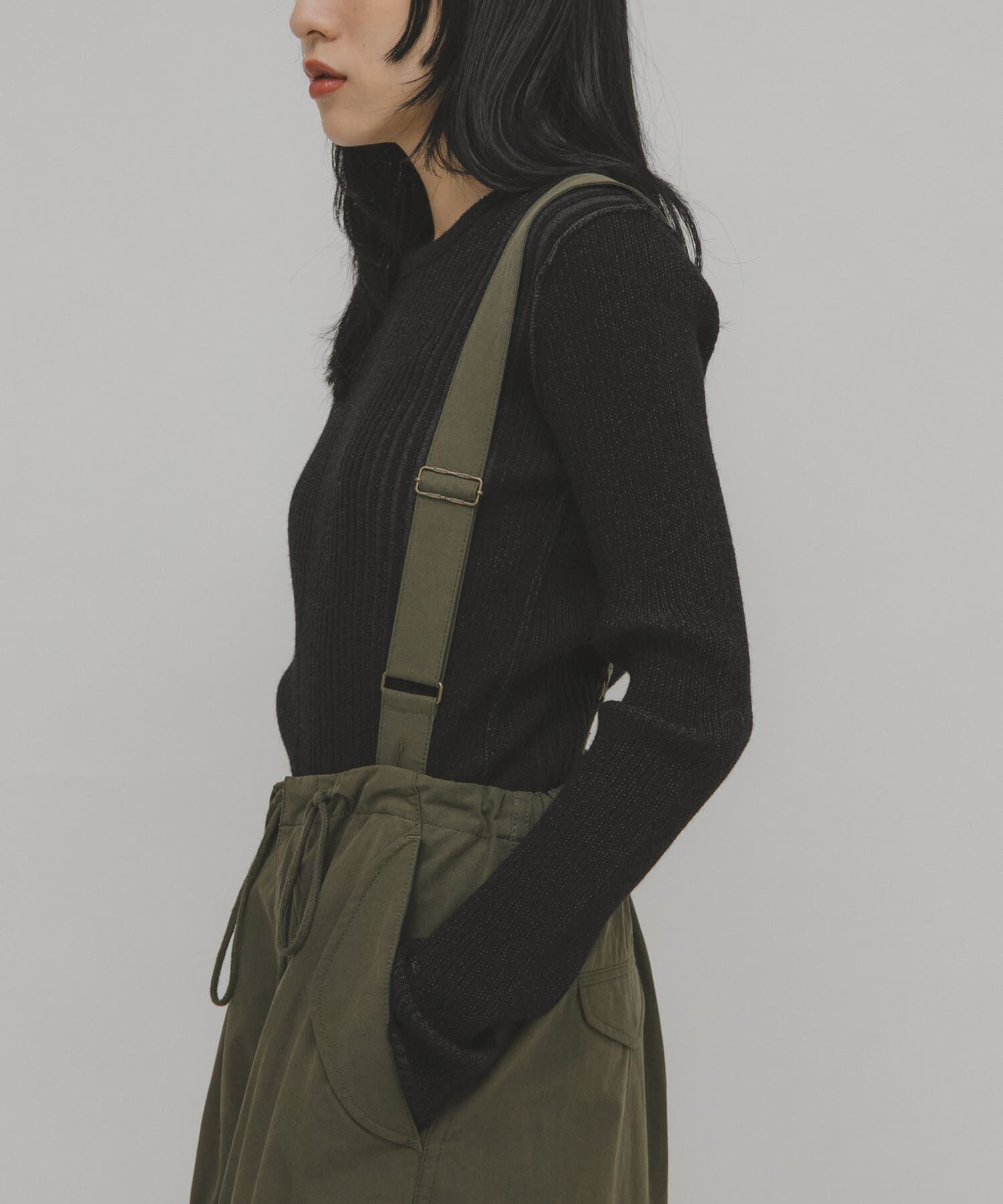  「illi　ランダムRIBクルーネックニット」|ニット・セーター|