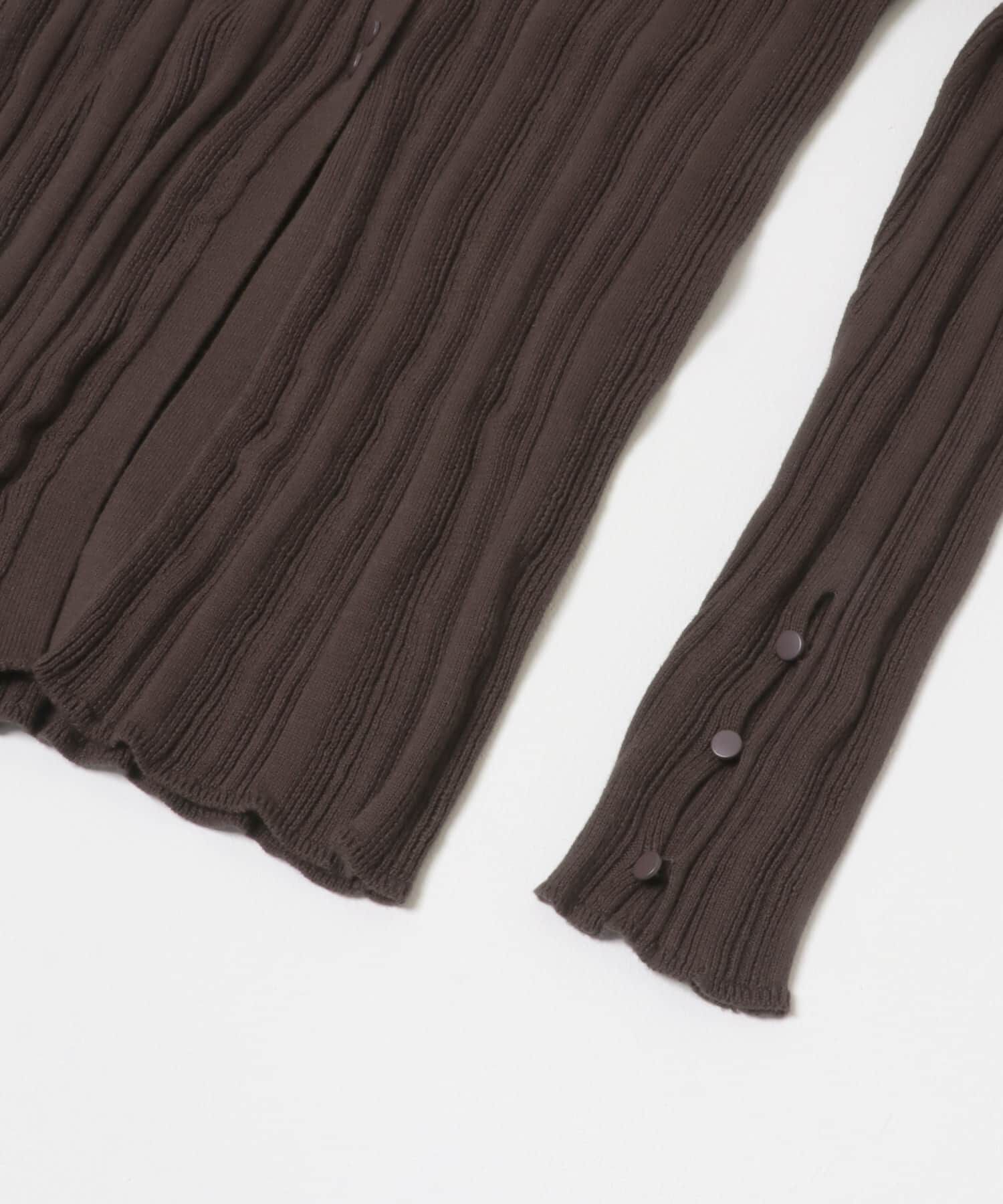  「ボタンアップランダムRIBニット」|ニット・セーター|