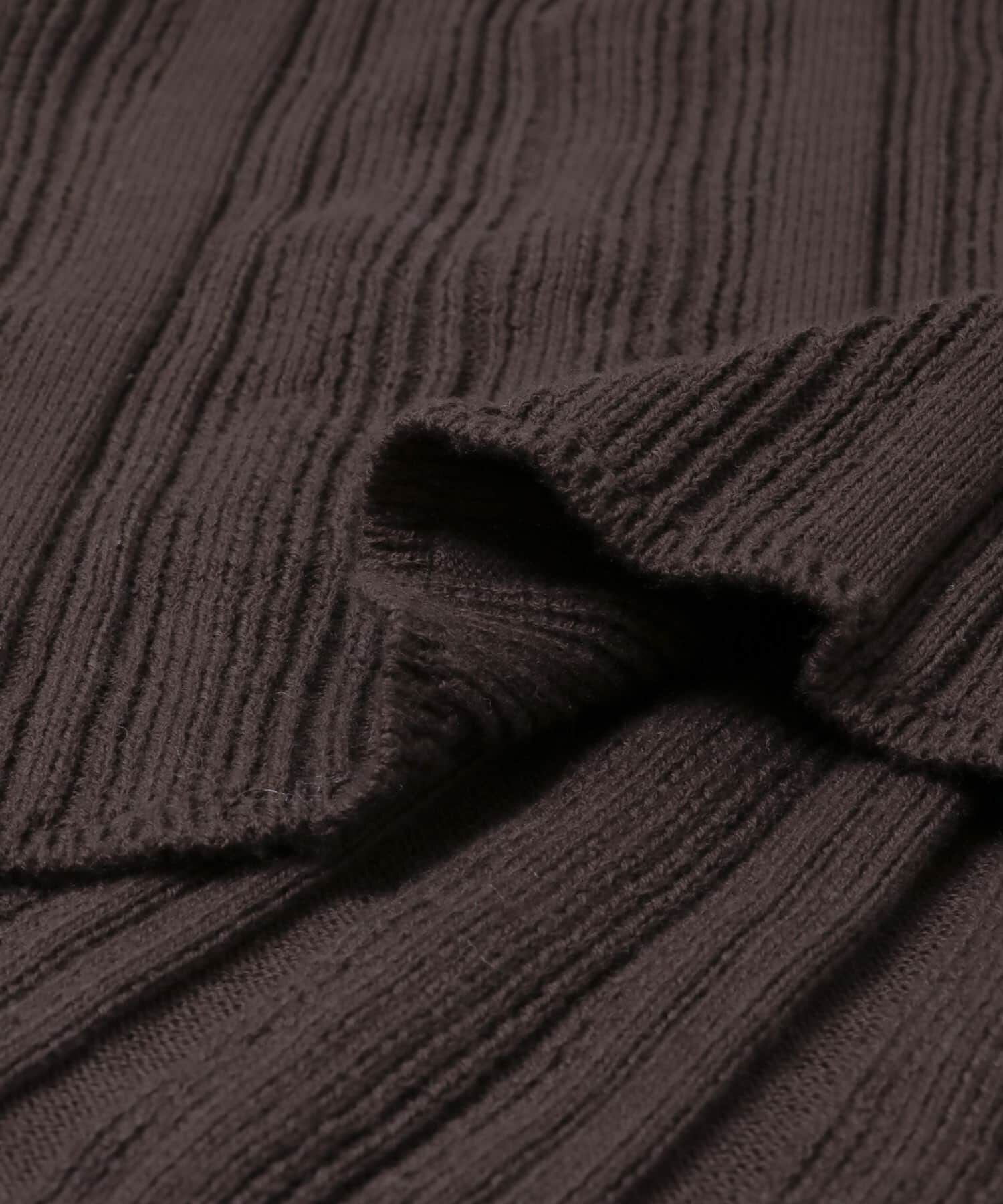  「ボタンアップランダムRIBニット」|ニット・セーター|