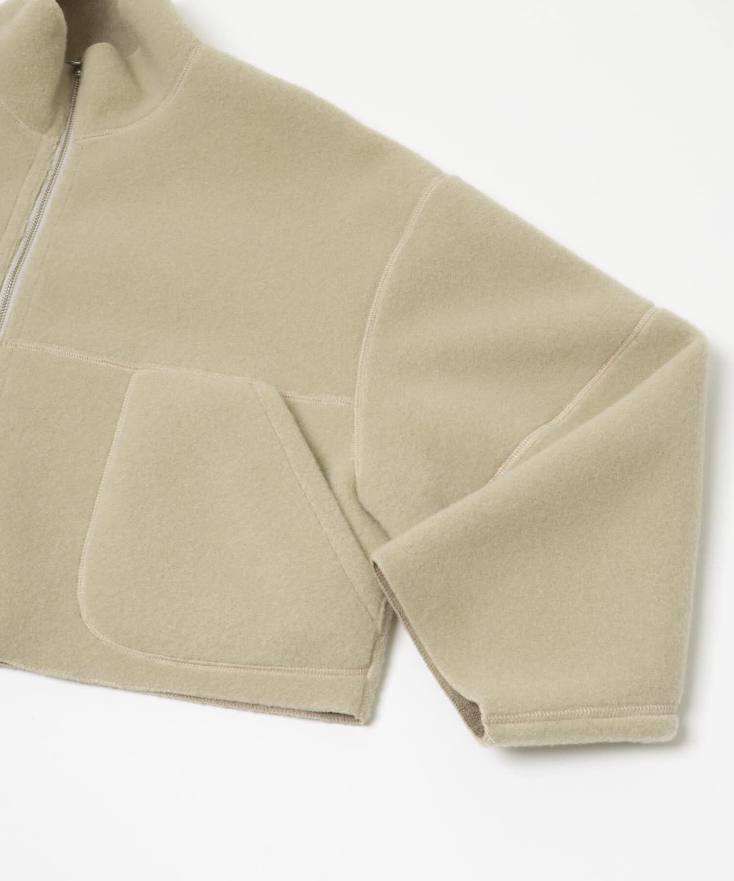  「リバーシブルボアジャケット」|ノーカラーコート|