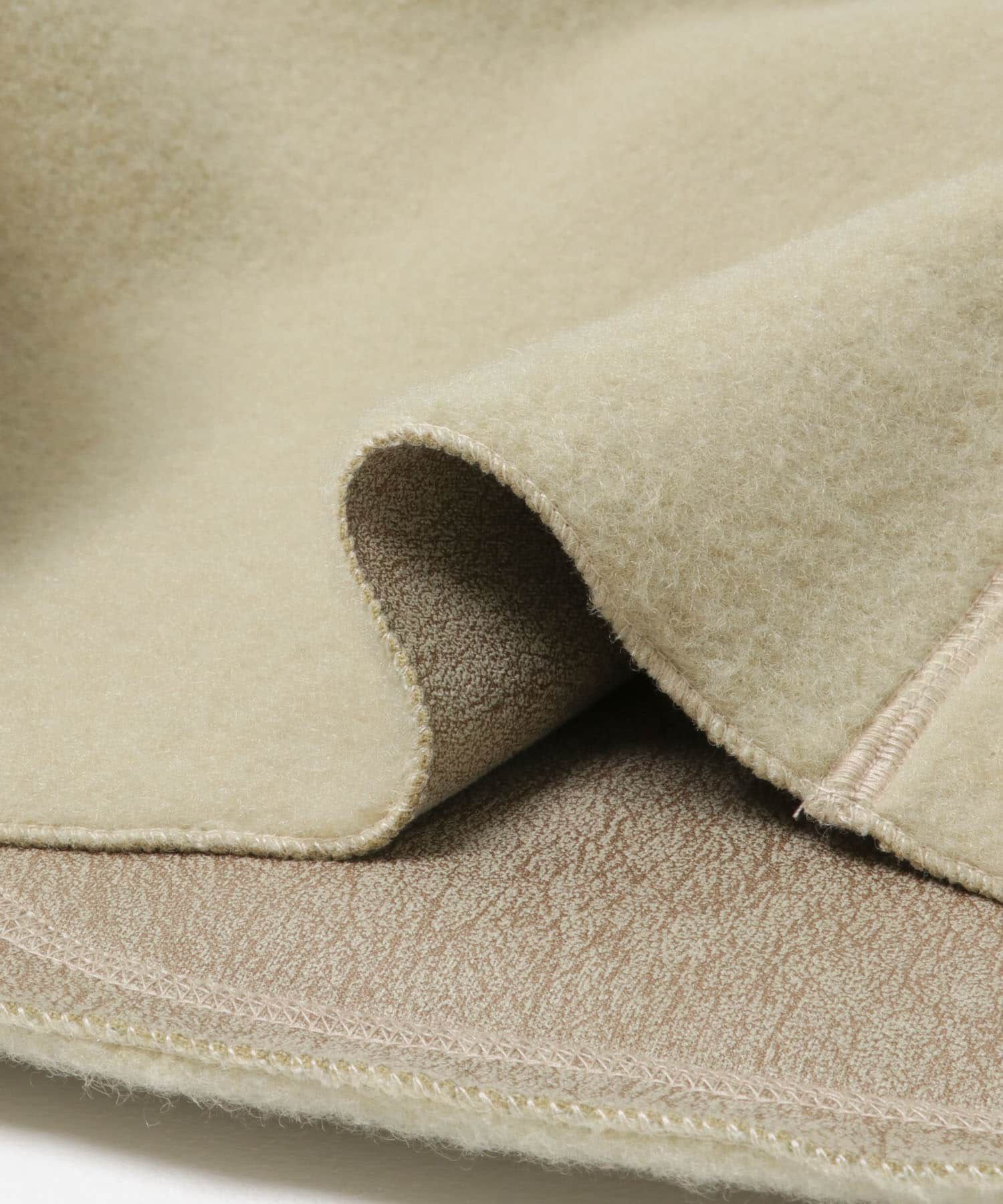  「リバーシブルボアジャケット」|ノーカラーコート|