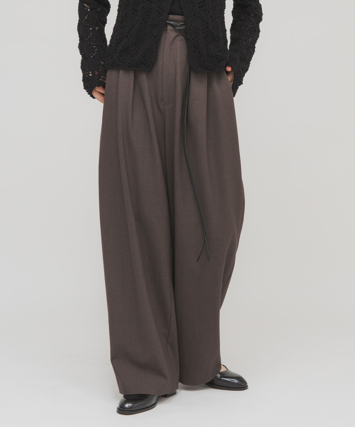  「『2サイズ展開』ベルトSETスラックス」|その他|ブラウン系その他