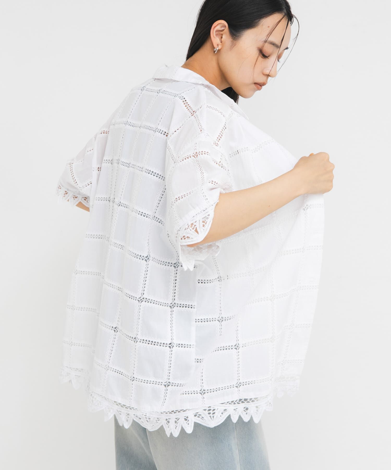  「アイレットエンブロイダリーシャツ」|シャツ・ブラウス|