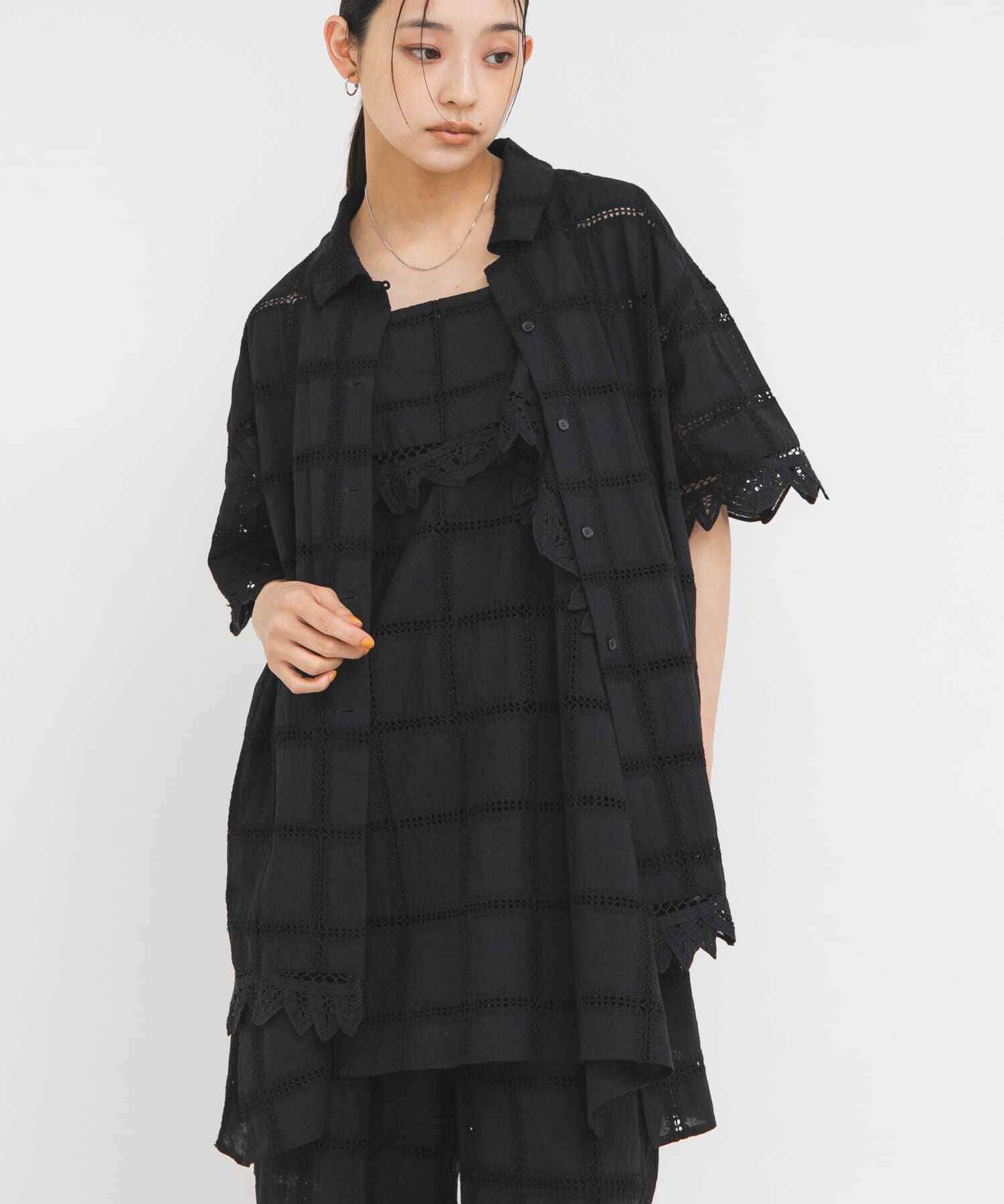  「アイレットエンブロイダリーシャツ」|シャツ・ブラウス|