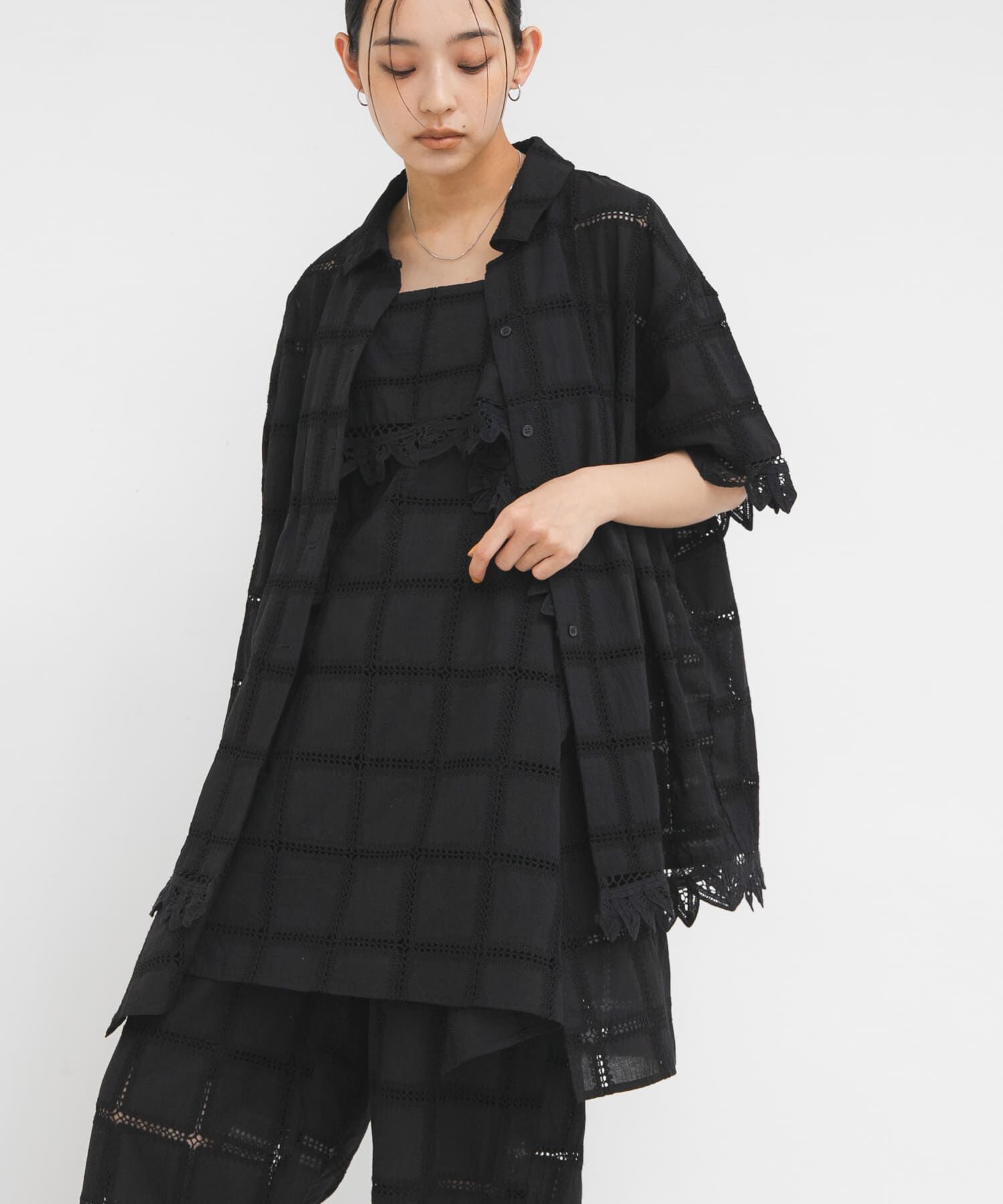  「アイレットエンブロイダリーシャツ」|シャツ・ブラウス|