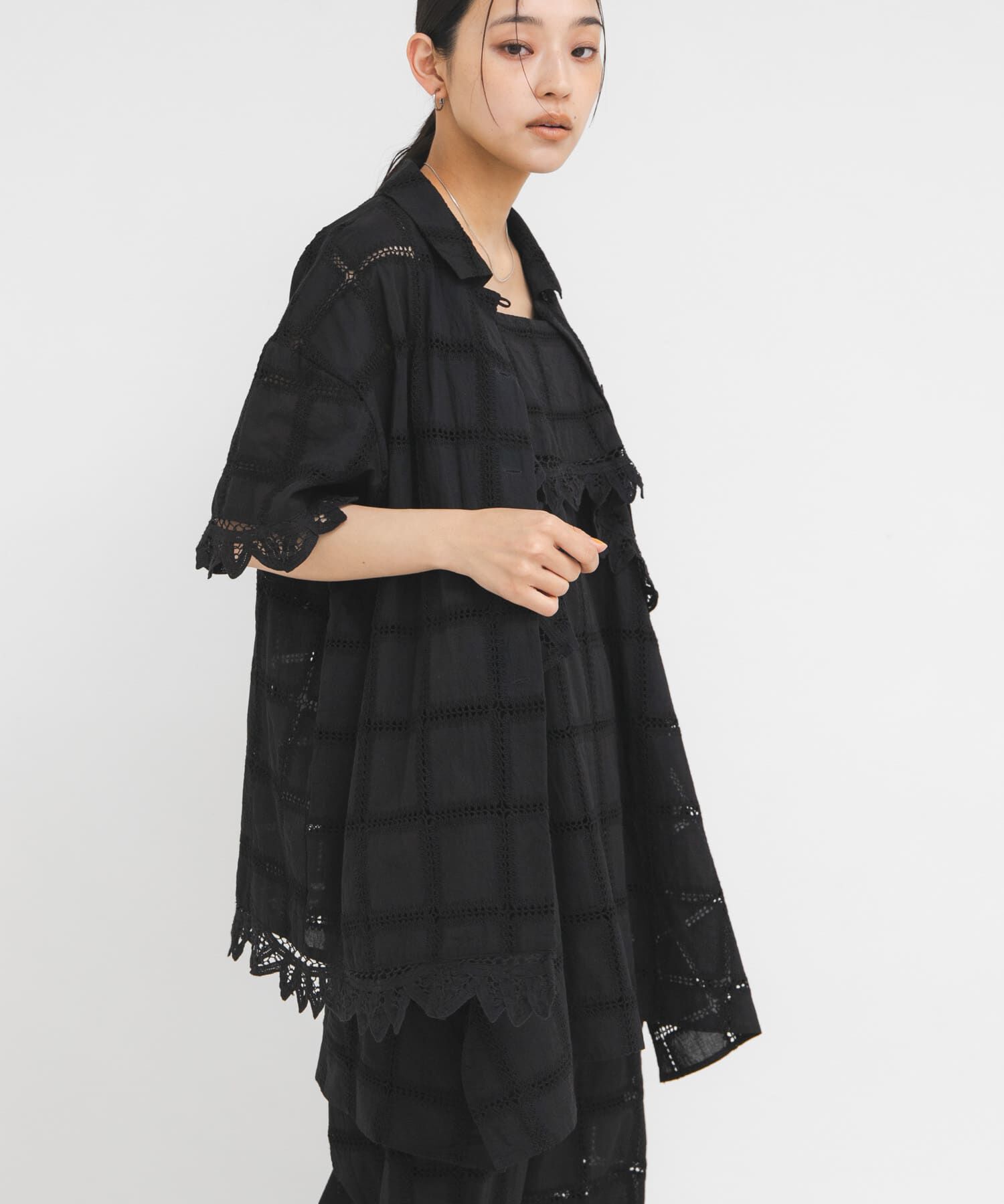  「アイレットエンブロイダリーシャツ」|シャツ・ブラウス|