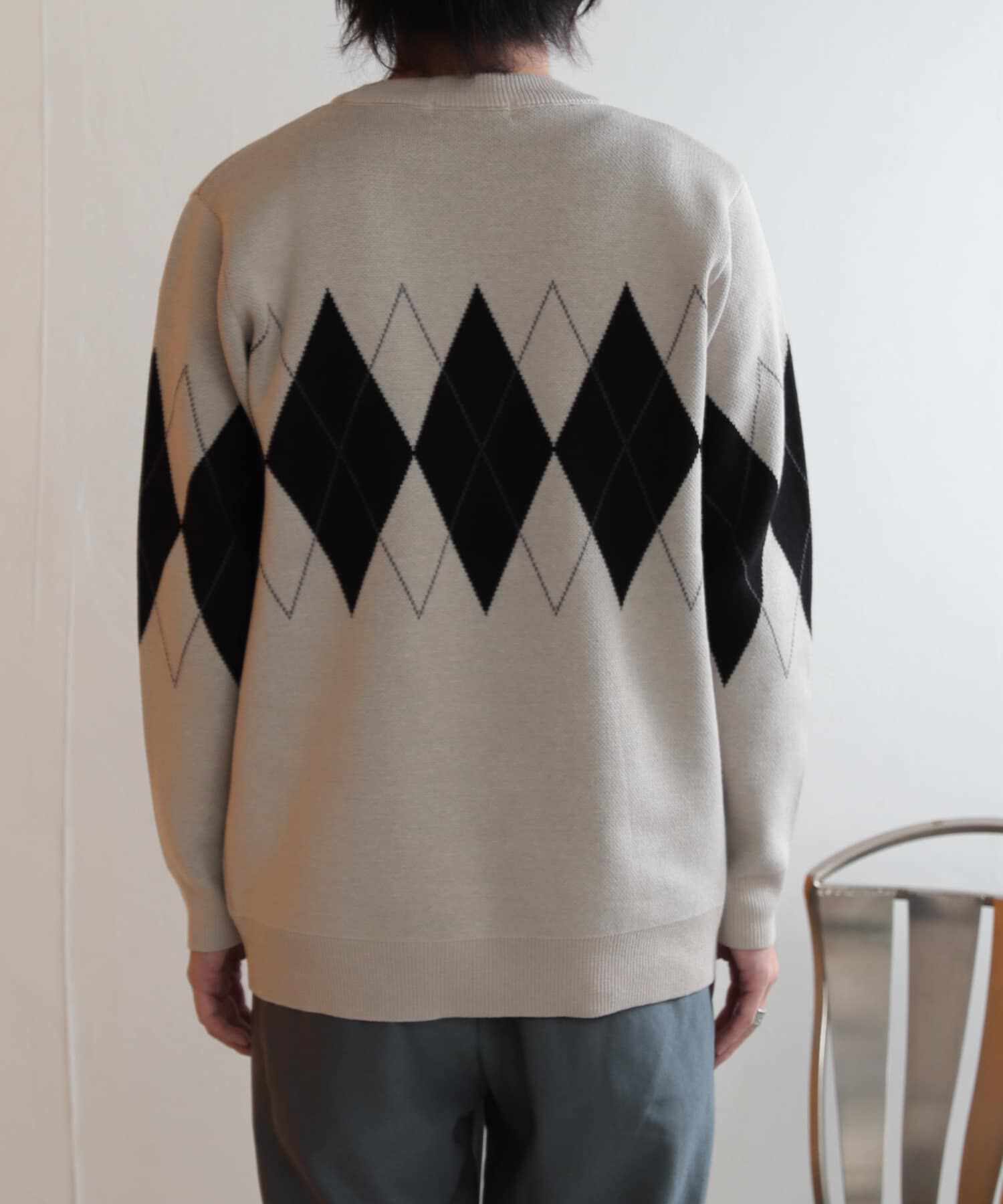 SENSE OF PLACE by URBAN RESEARCH「アーガイルクルーネックセーター」|ニット・セーター|