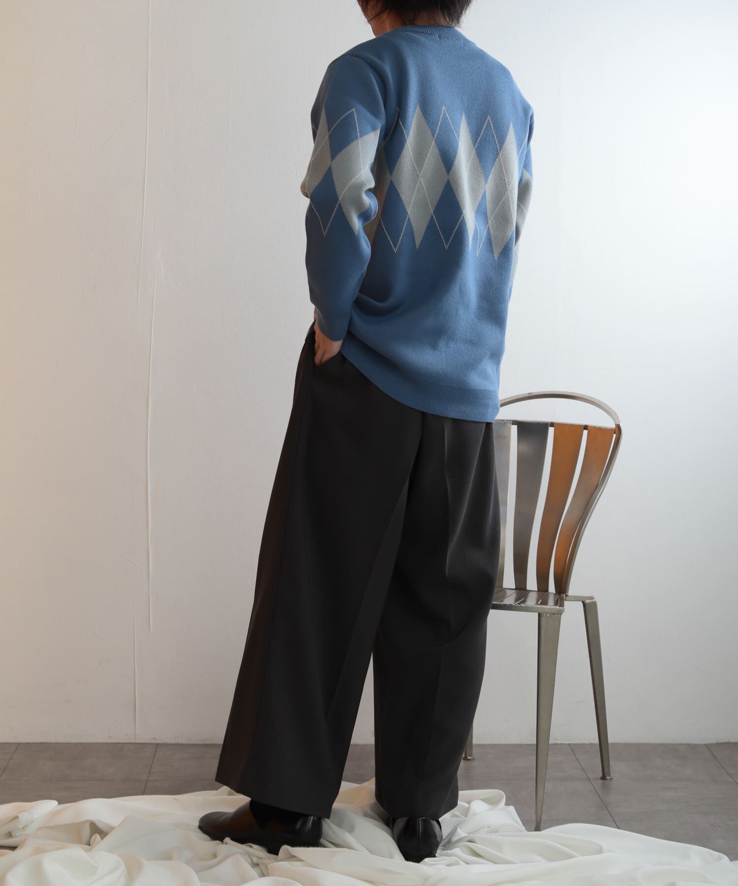 SENSE OF PLACE by URBAN RESEARCH「アーガイルクルーネックセーター」|ニット・セーター|