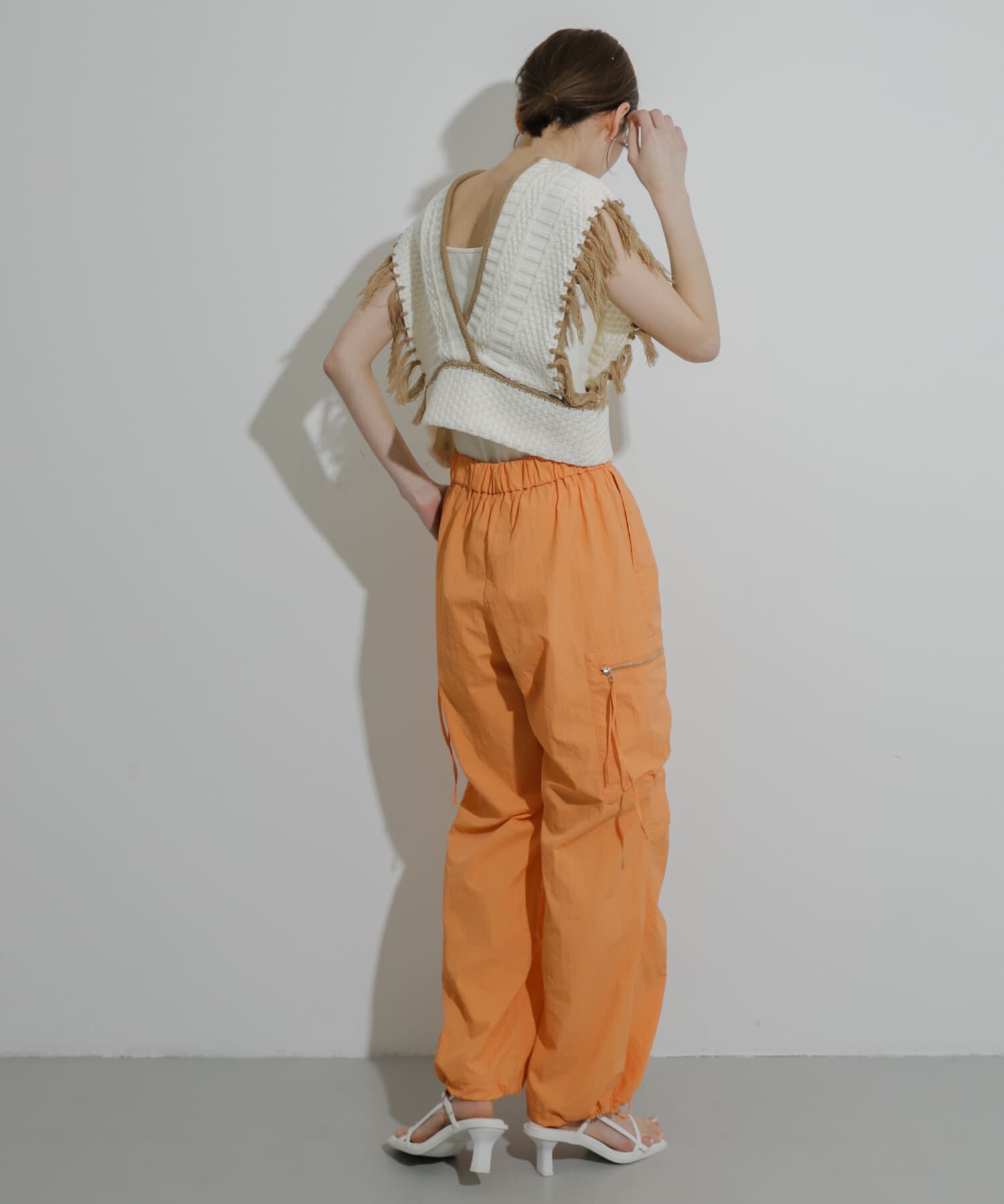 SENSE OF PLACE by URBAN RESEARCH「フリンジニットベスト」|ベスト・ジレ|