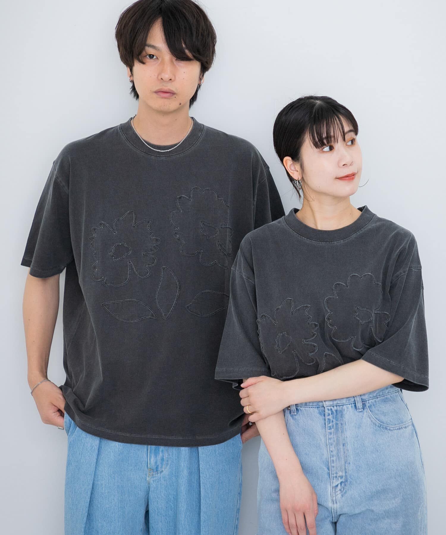 SENSE OF PLACE by URBAN RESEARCH「『ユニセックス』フェードポップアートフラワーTシャツ(5分袖)」|Tシャツ・カットソー|