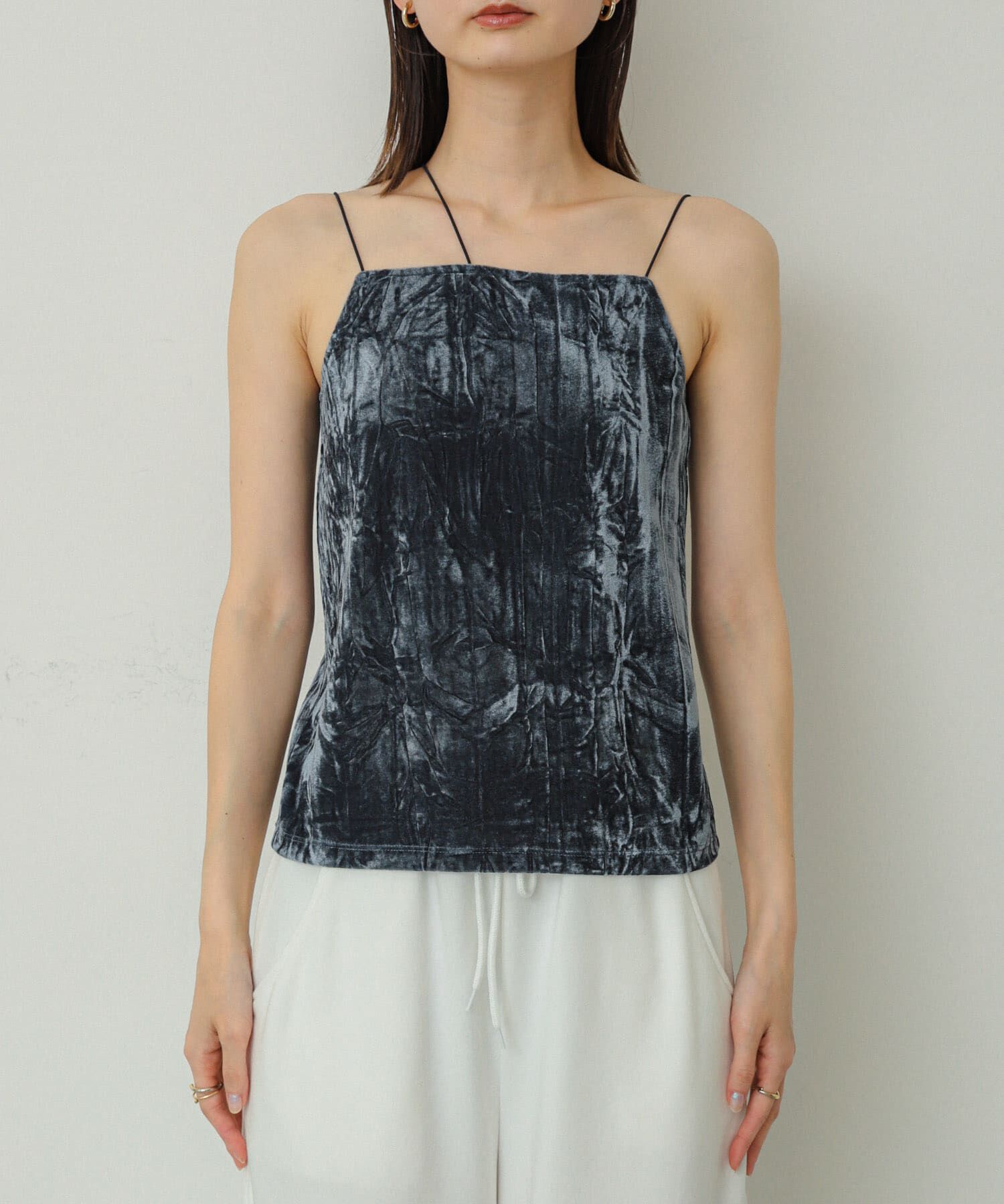 SENSE OF PLACE by URBAN RESEARCH「『サイズ展開あり』ベロアカップツキキャミソール」|キャミソール|