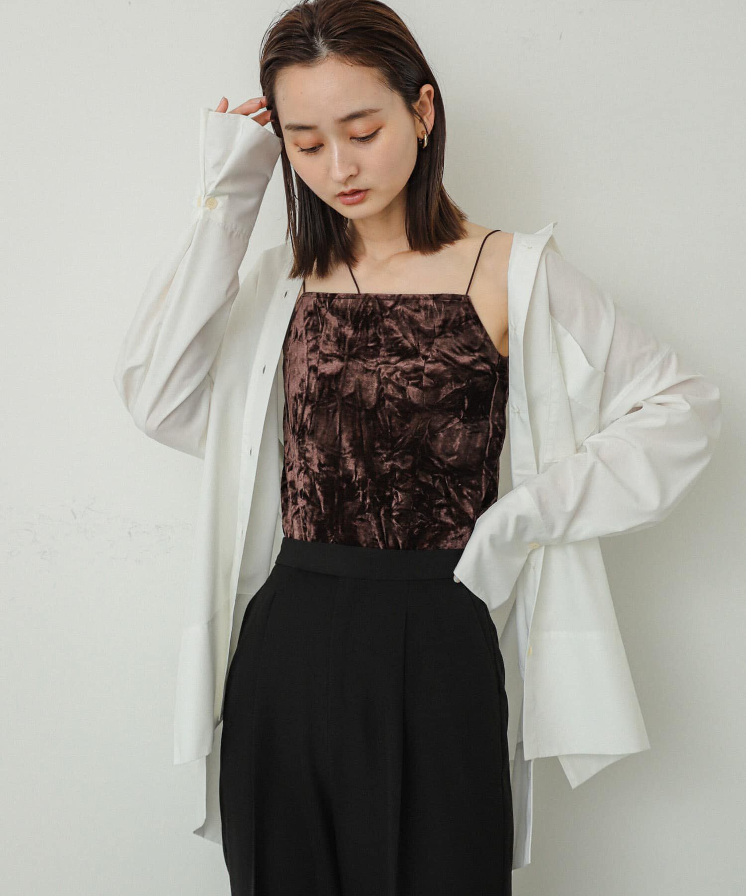 SENSE OF PLACE by URBAN RESEARCH「『サイズ展開あり』ベロアカップツキキャミソール」|キャミソール|