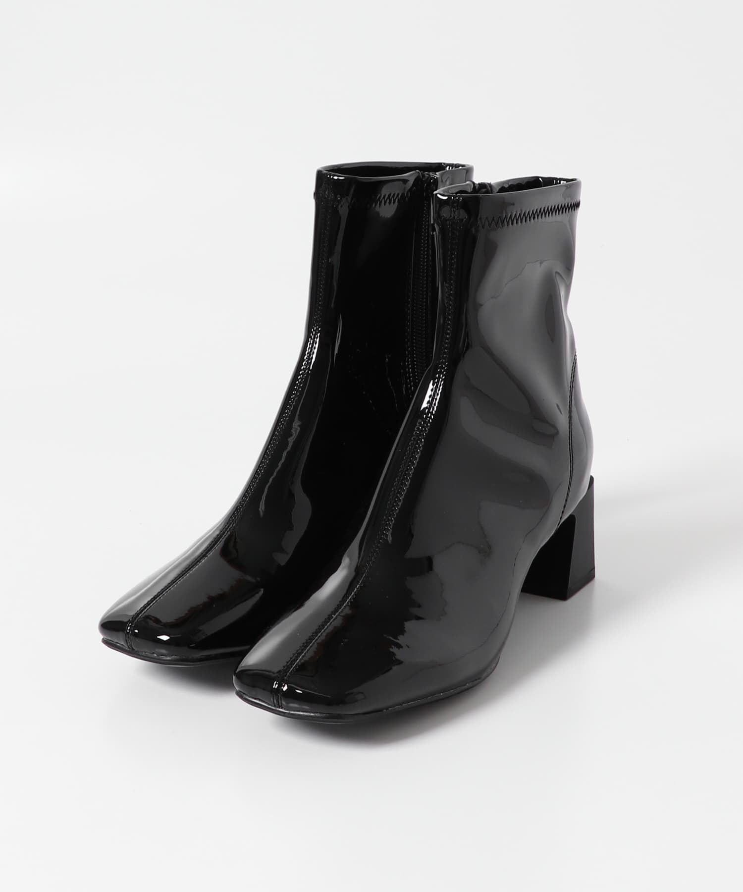 SENSE OF PLACE by URBAN RESEARCH「『抗菌』『消臭』スクエアトゥエナメルブーツ」|ショートブーツ|