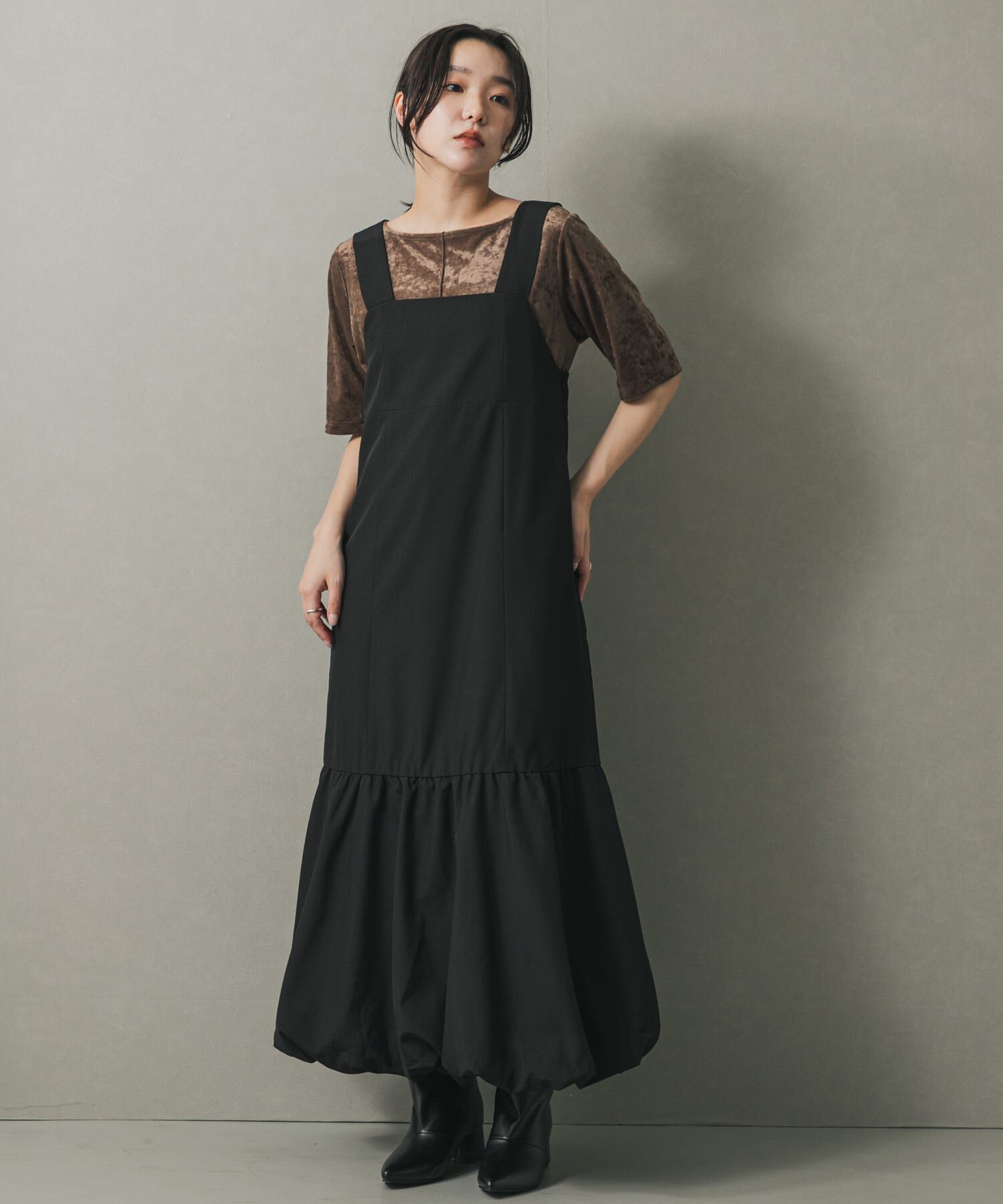 SENSE OF PLACE by URBAN RESEARCH「バルーンヘムジャンスカ」|ワンピース|