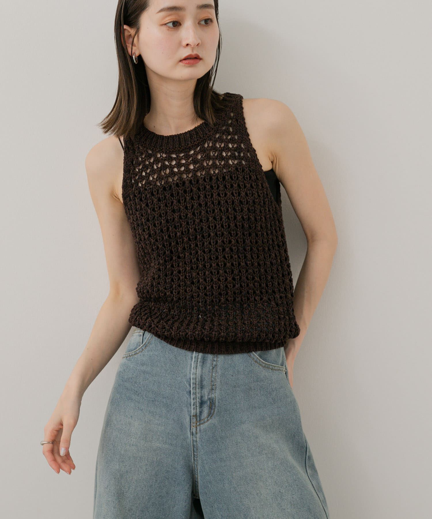 SENSE OF PLACE by URBAN RESEARCH「メッシュアメスリセーター」|ニット・セーター|