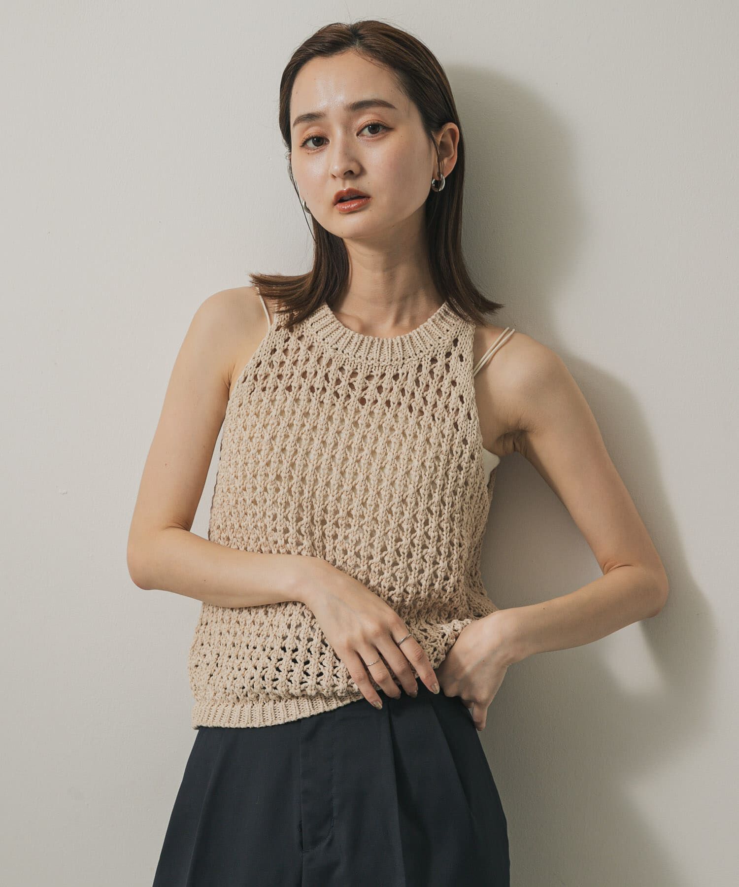 SENSE OF PLACE by URBAN RESEARCH「メッシュアメスリセーター」|ニット・セーター|