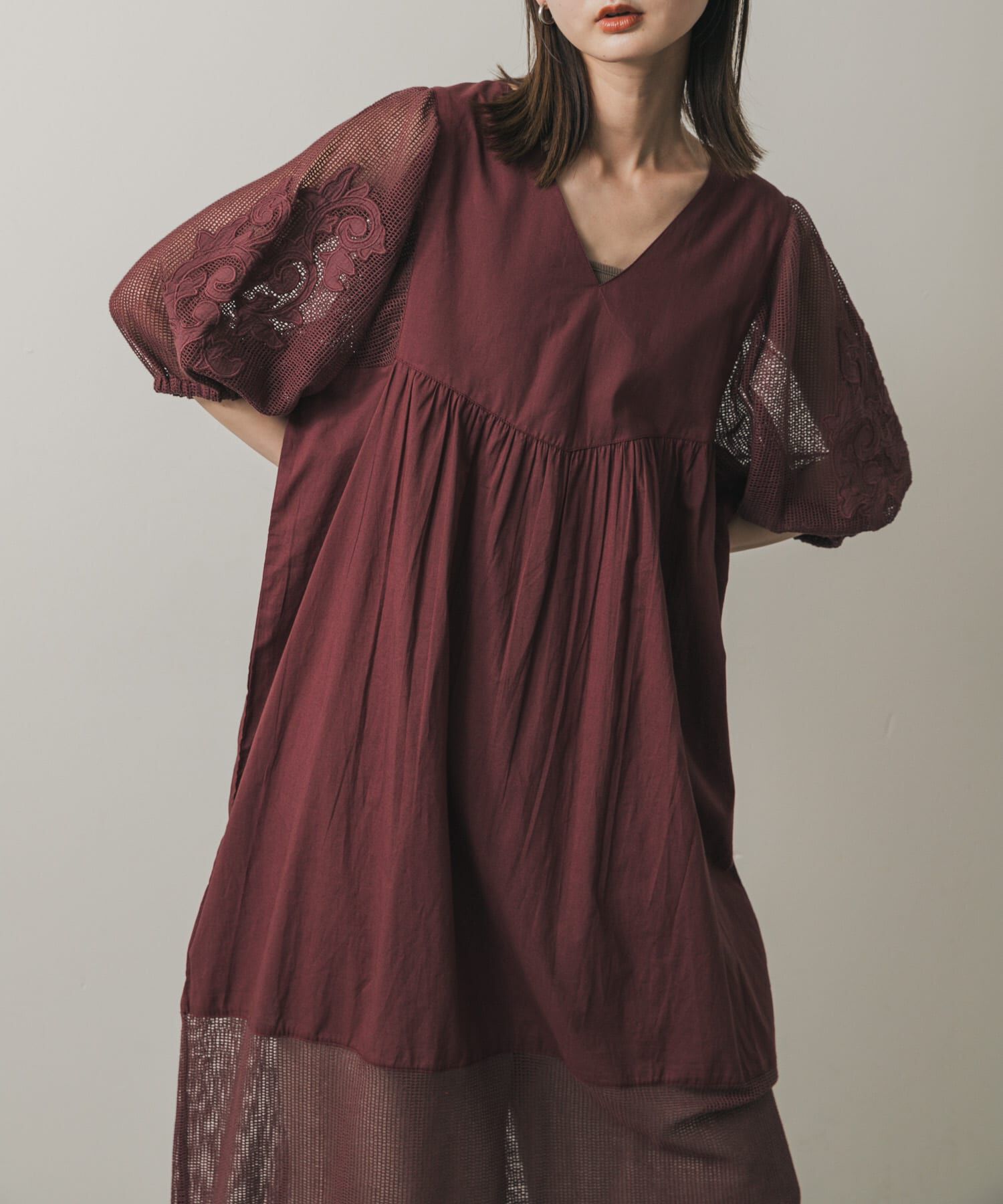 SENSE OF PLACE by URBAN RESEARCH「インドシシュウメッシュワンピース」|ワンピース|