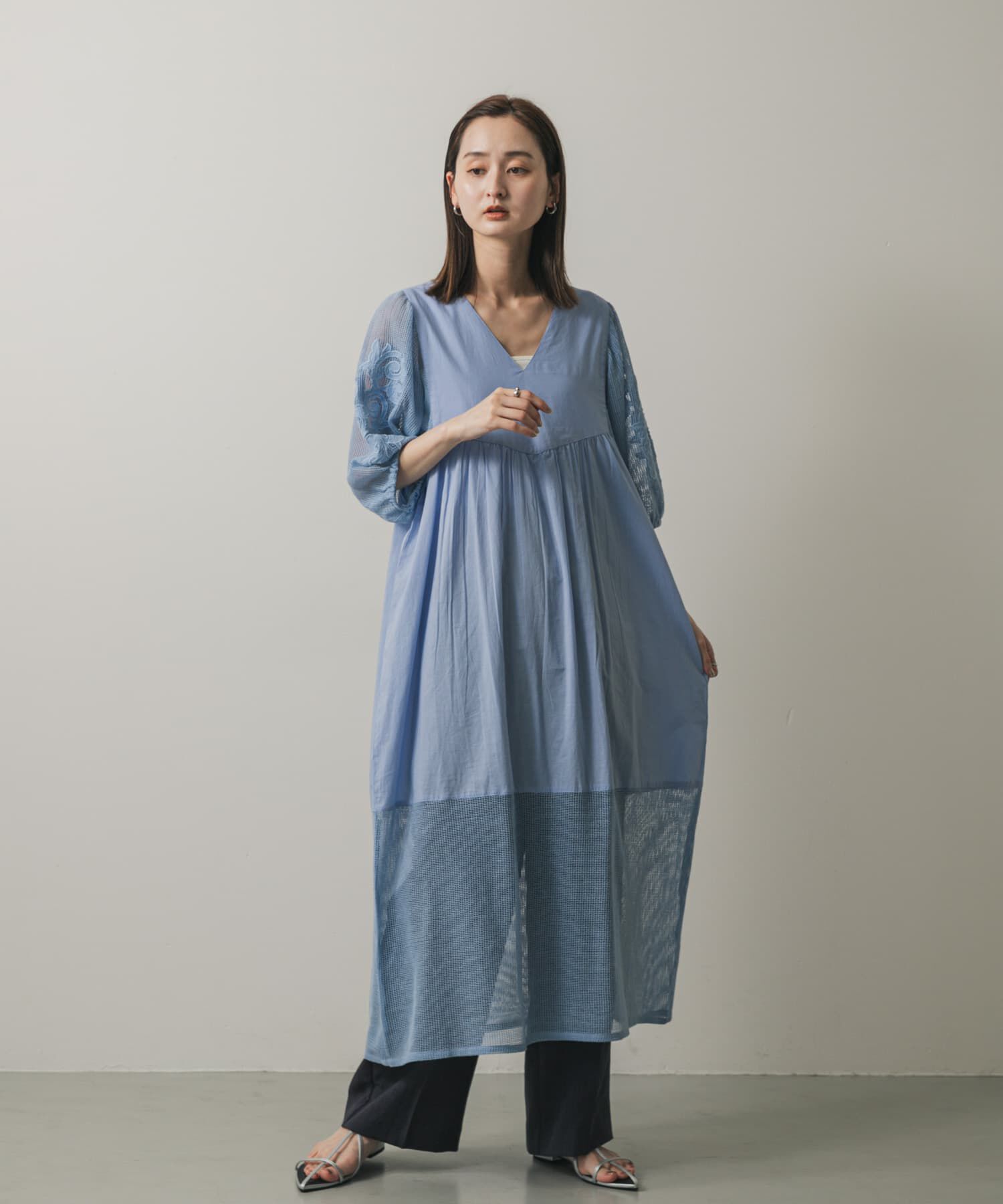 SENSE OF PLACE by URBAN RESEARCH「インドシシュウメッシュワンピース」|ワンピース|