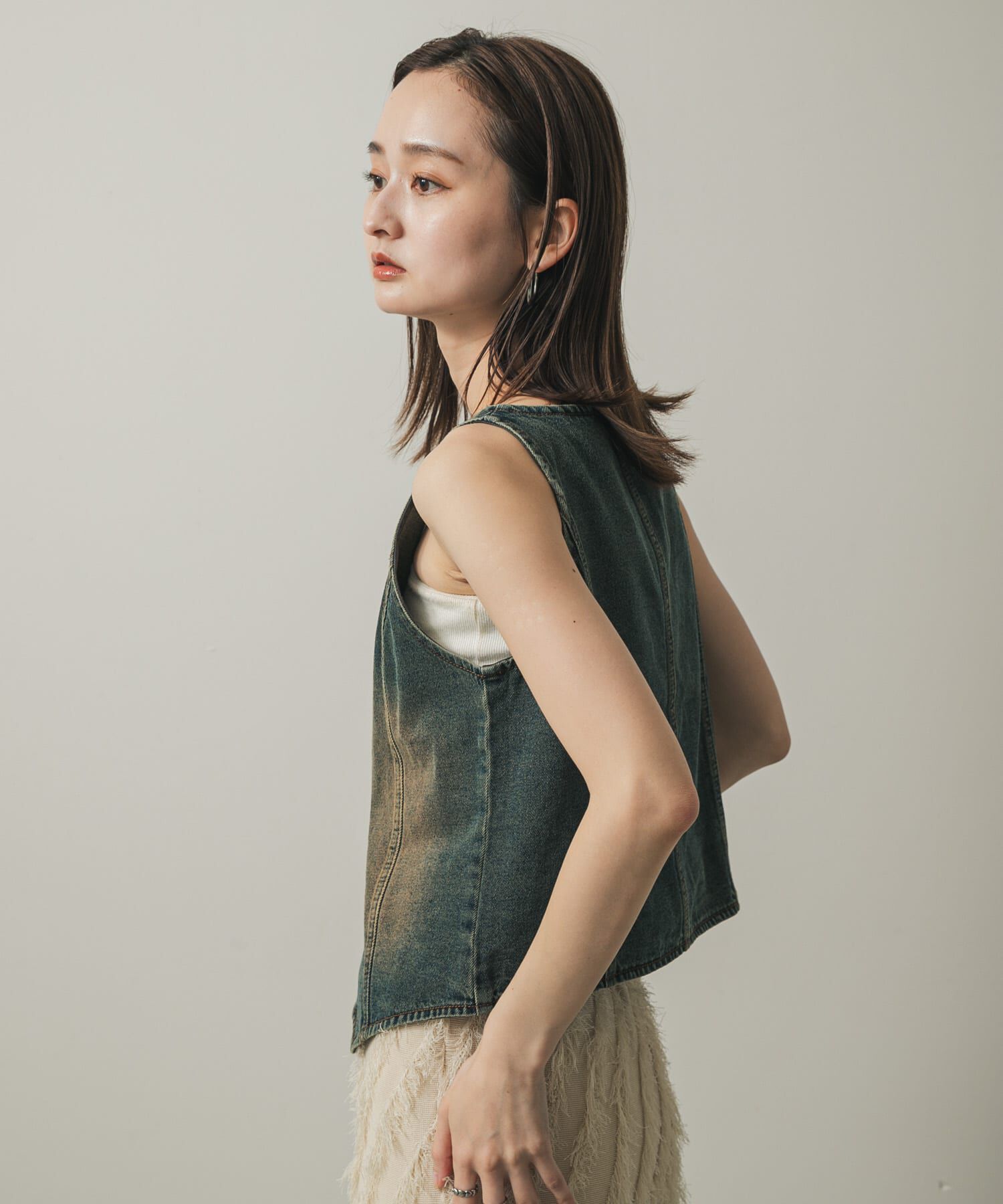 SENSE OF PLACE by URBAN RESEARCH「デニムコンパクトジレ」|ベスト・ジレ|