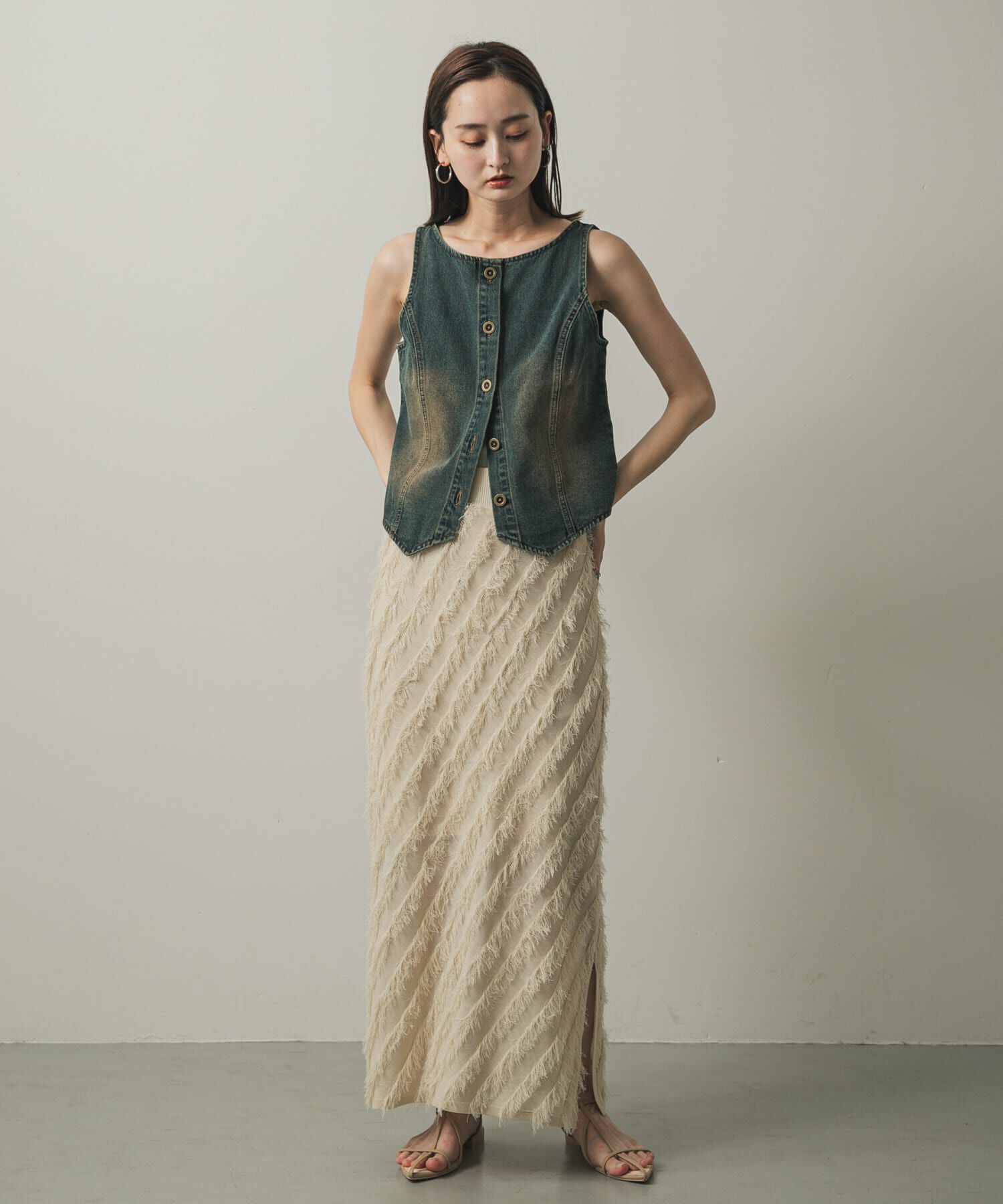 SENSE OF PLACE by URBAN RESEARCH「デニムコンパクトジレ」|ベスト・ジレ|