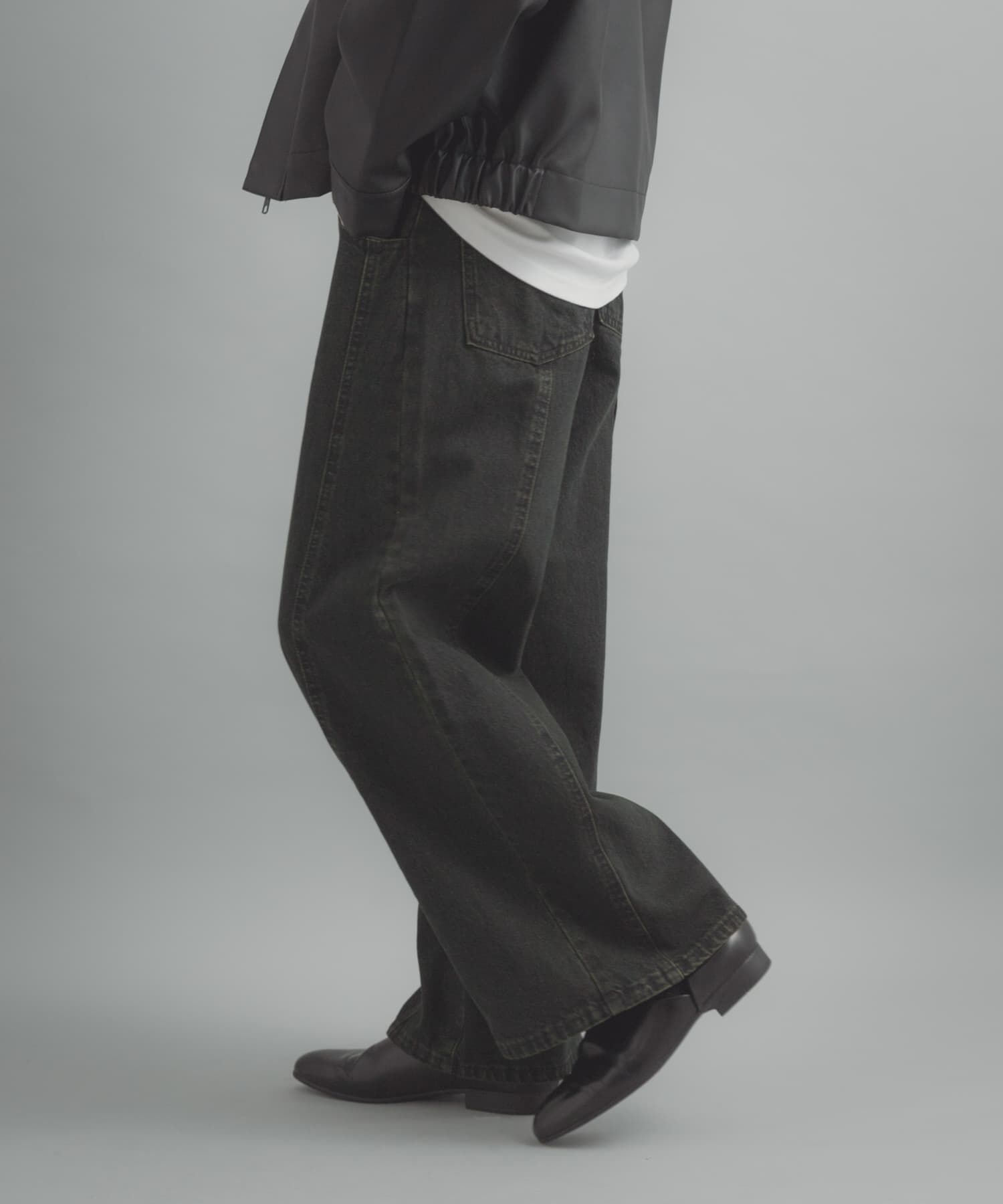 SENSE OF PLACE by URBAN RESEARCH「『ユニセックス』ケミカルバギーワイドデニムパンツ」|デニム|