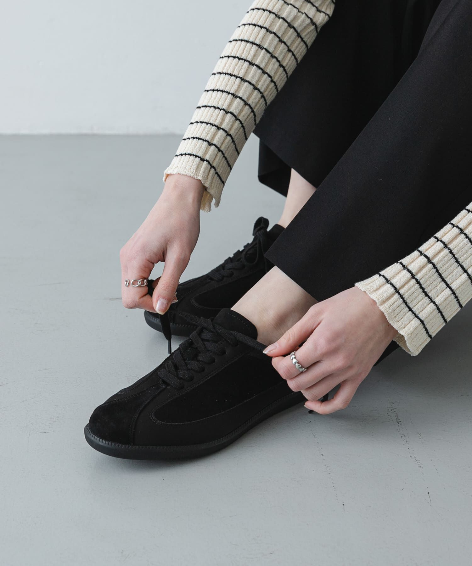 SENSE OF PLACE by URBAN RESEARCH「『抗菌/消臭』コンビジャーマントレーナースニーカー」|スニーカー|ブラック