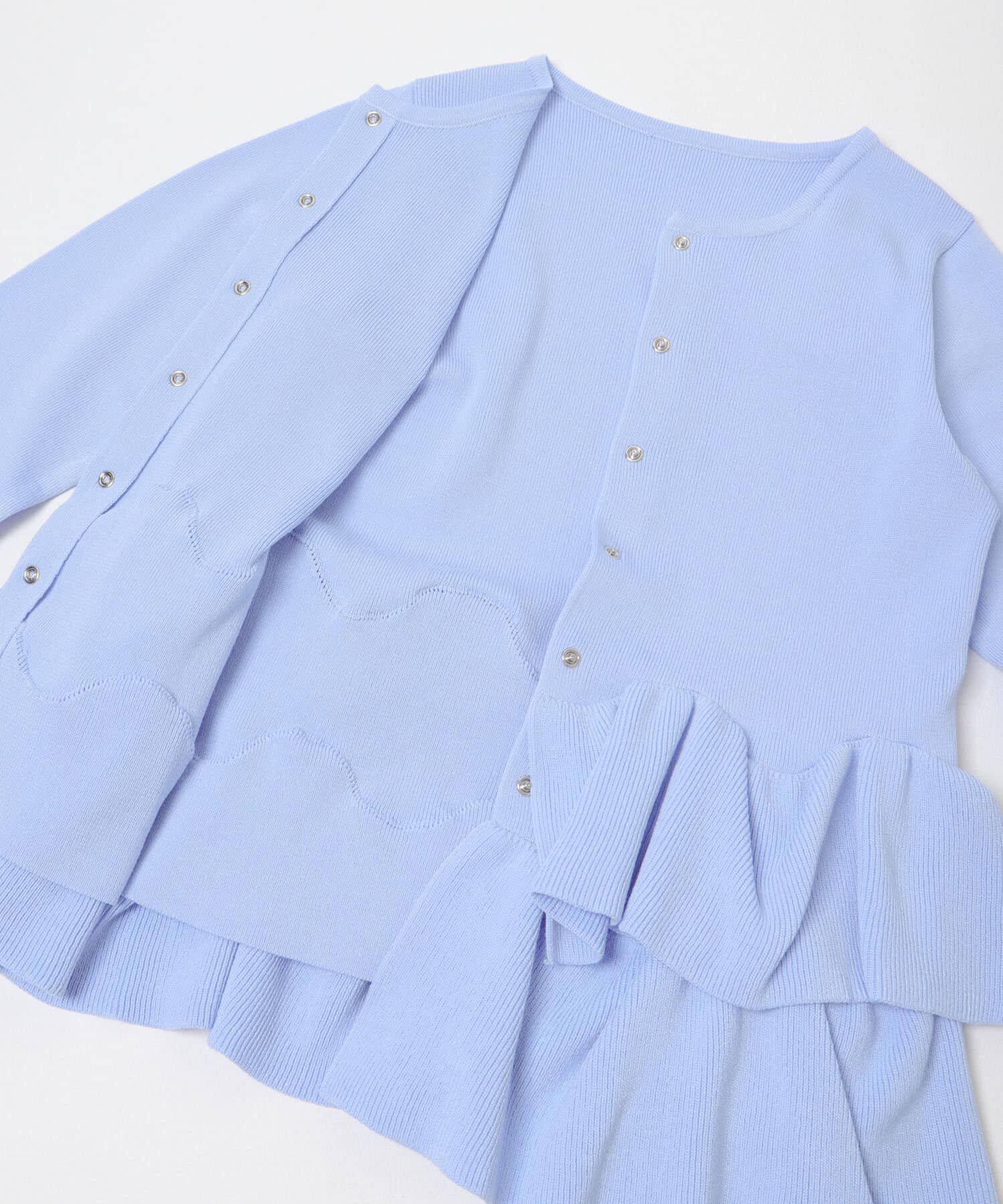 SENSE OF PLACE by URBAN RESEARCH「『洗濯可』ウェーブペプラムニットカーディガン」|カーディガン|