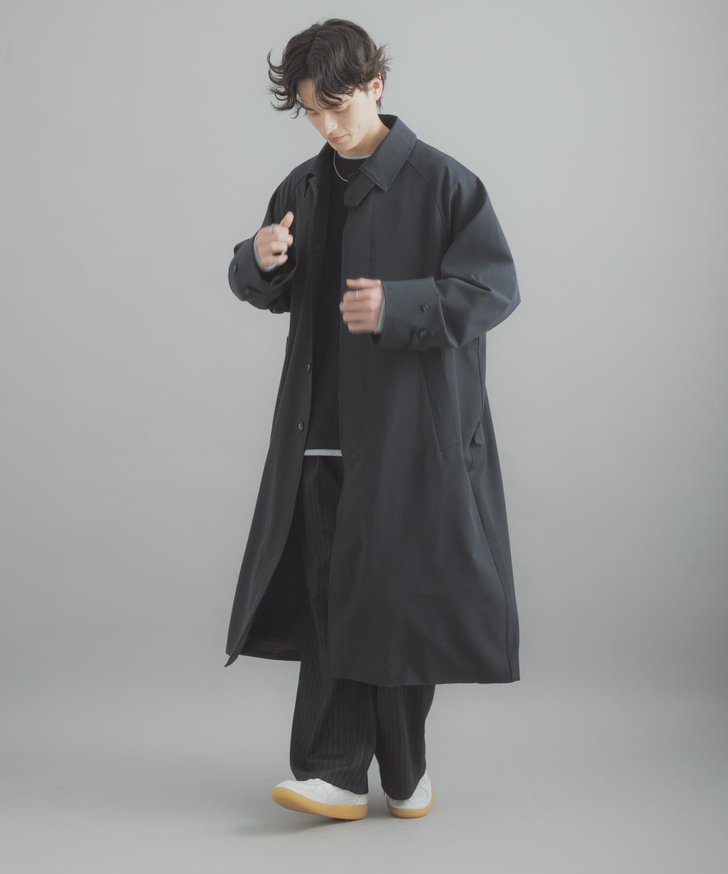SENSE OF PLACE by URBAN RESEARCH「バルマカーンルーズコート」|ステンカラーコート|