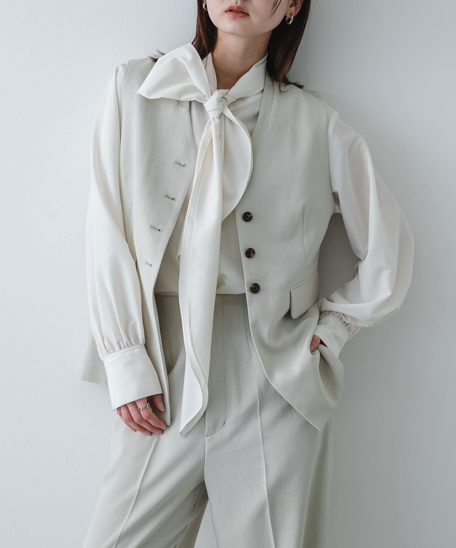 SENSE OF PLACE by URBAN RESEARCH「『UR TECH DRYLUXE』リネンライクジレ」|ベスト・ジレ|