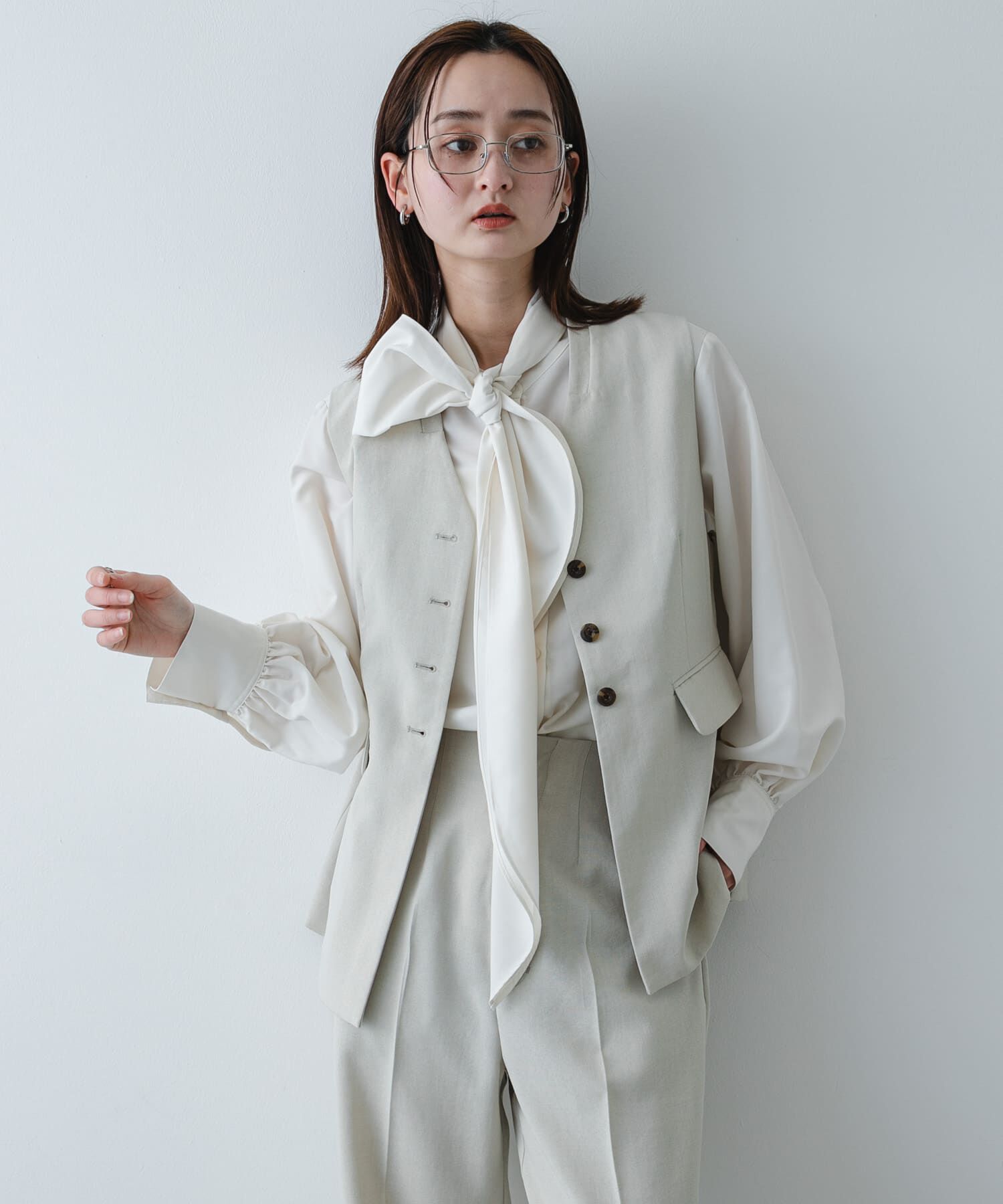 SENSE OF PLACE by URBAN RESEARCH「『UR TECH DRYLUXE』リネンライクジレ」|ベスト・ジレ|