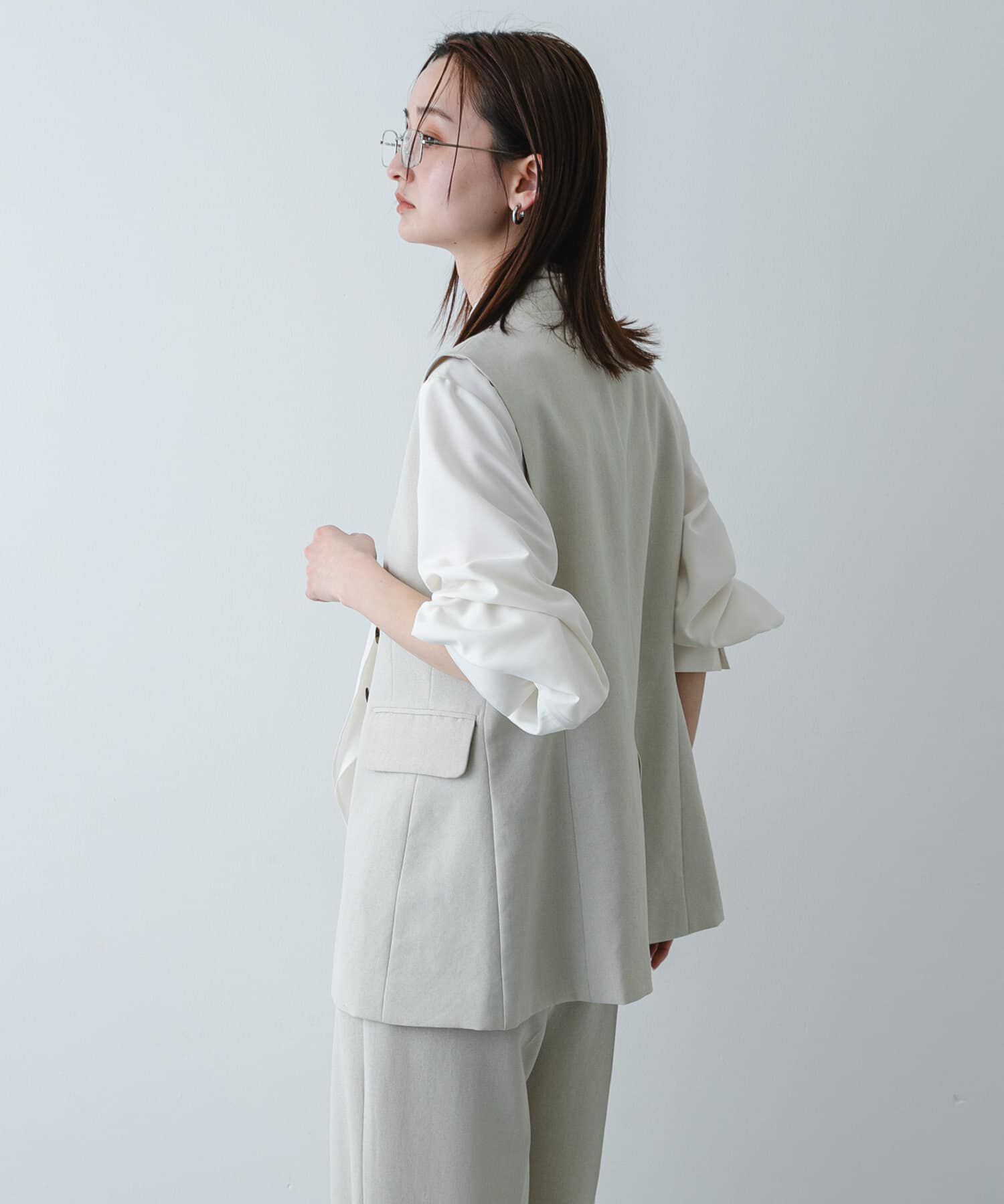 SENSE OF PLACE by URBAN RESEARCH「『UR TECH DRYLUXE』リネンライクジレ」|ベスト・ジレ|