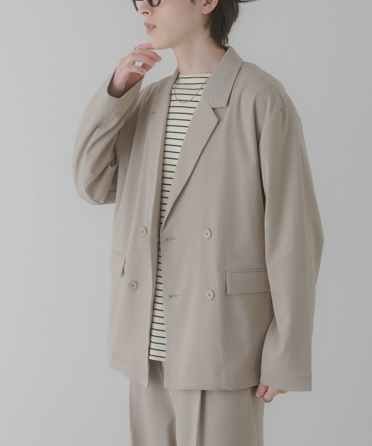 SENSE OF PLACE by URBAN RESEARCH「『イージーケア/速乾』リネンライクダブルテーラードジャケット」|その他|