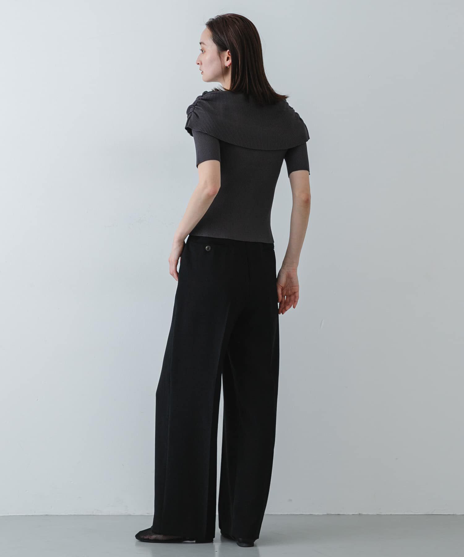 SENSE OF PLACE by URBAN RESEARCH「『洗濯可』オフショルリブセーター(半袖)」|ニット・セーター|