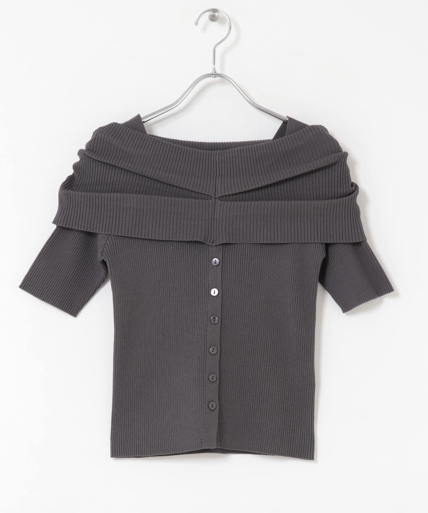 SENSE OF PLACE by URBAN RESEARCH「『洗濯可』オフショルリブセーター(半袖)」|ニット・セーター|