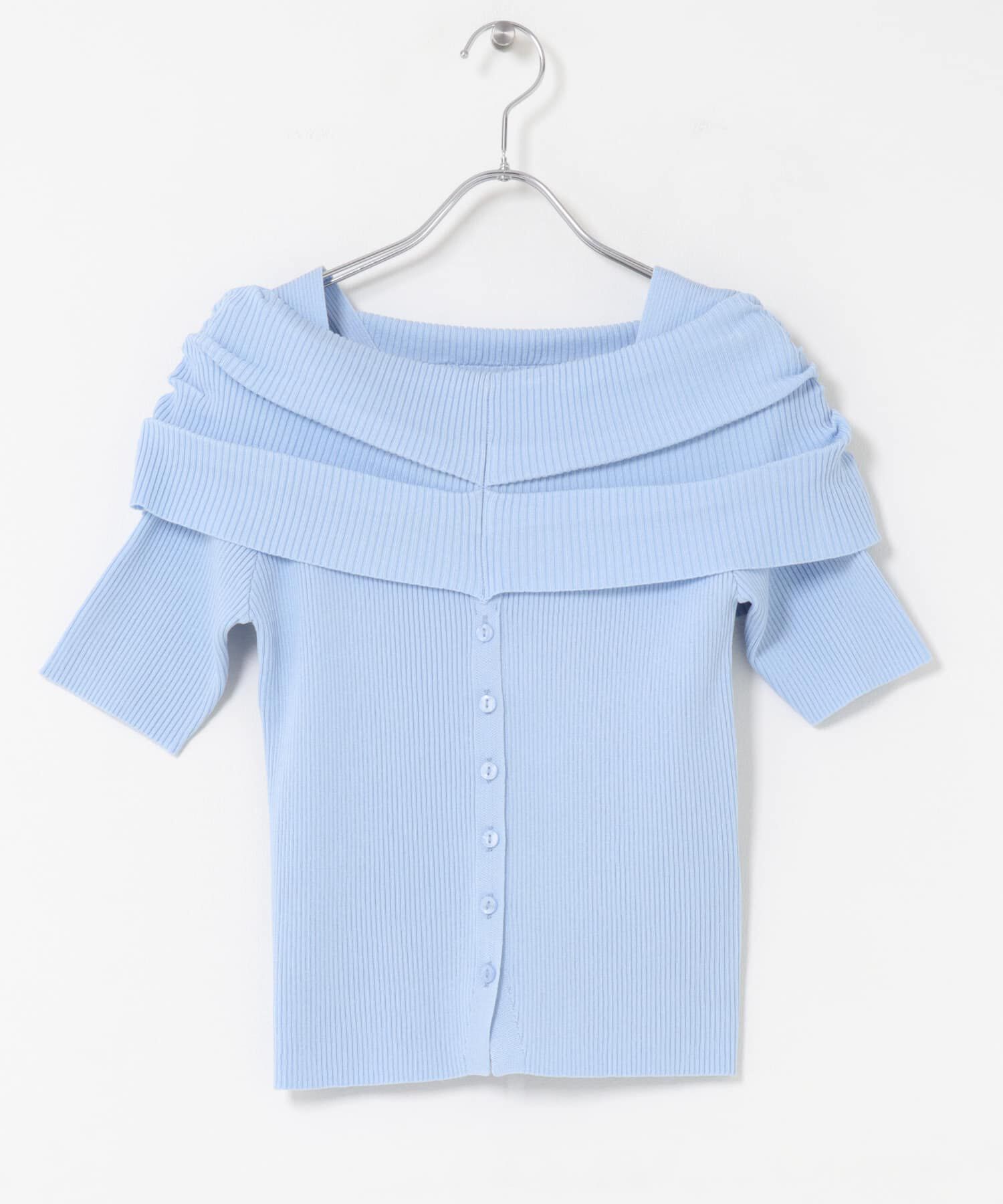 SENSE OF PLACE by URBAN RESEARCH「『洗濯可』オフショルリブセーター(半袖)」|ニット・セーター|