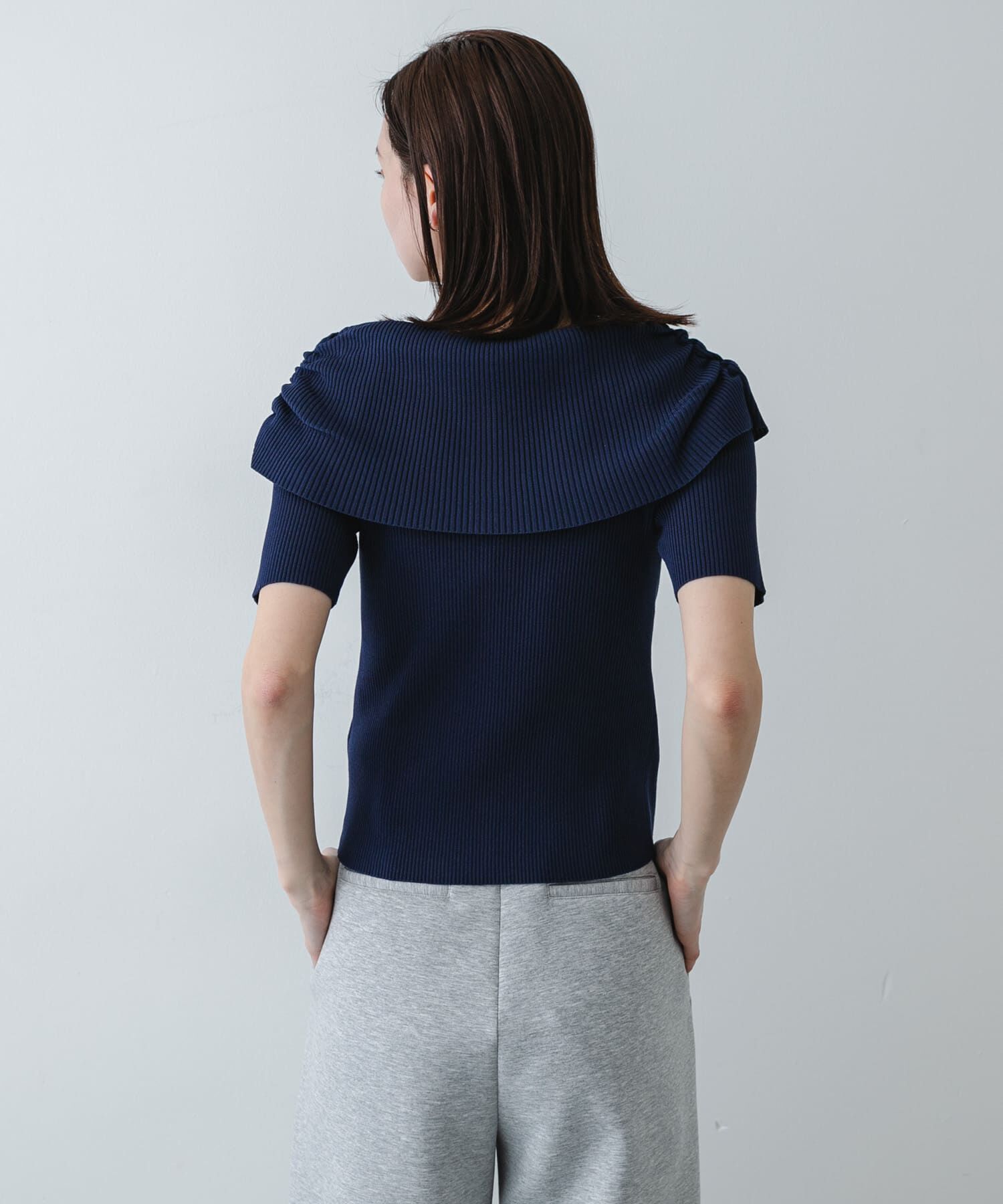 SENSE OF PLACE by URBAN RESEARCH「『洗濯可』オフショルリブセーター(半袖)」|ニット・セーター|