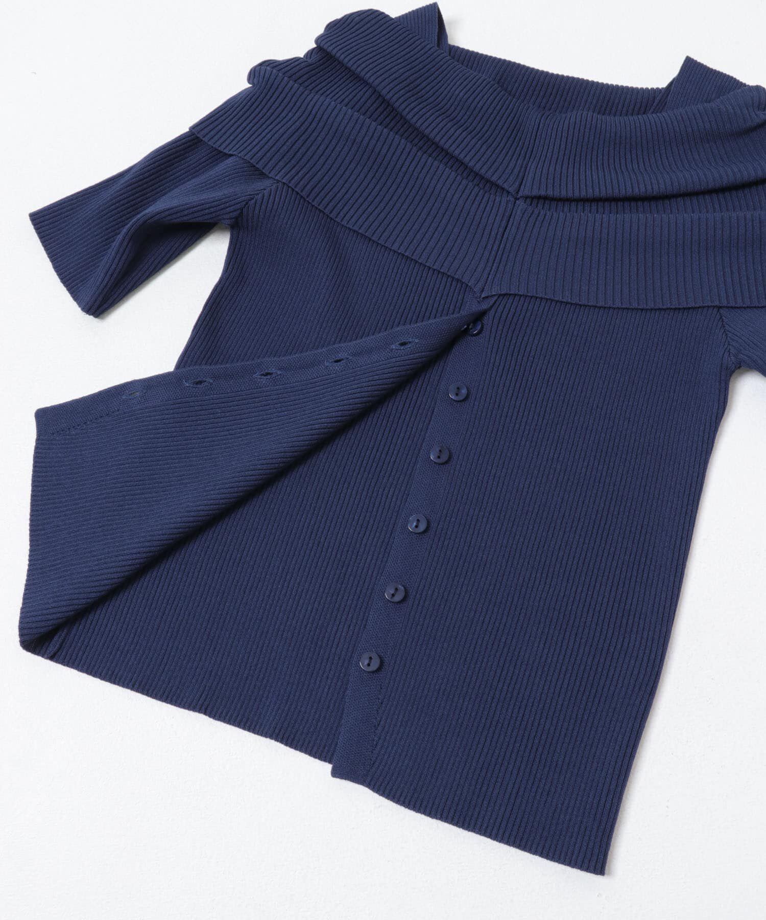 SENSE OF PLACE by URBAN RESEARCH「『洗濯可』オフショルリブセーター(半袖)」|ニット・セーター|