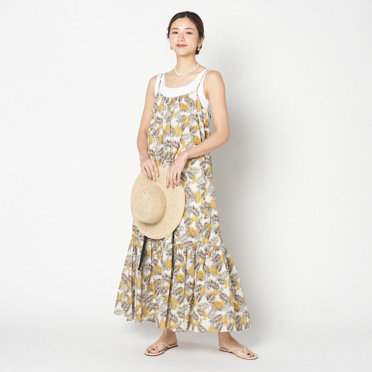 HELIOPOLE「HELIOPOLE SHEERSUCKER CAMI DRESS(PRINT)」|ワンピース|