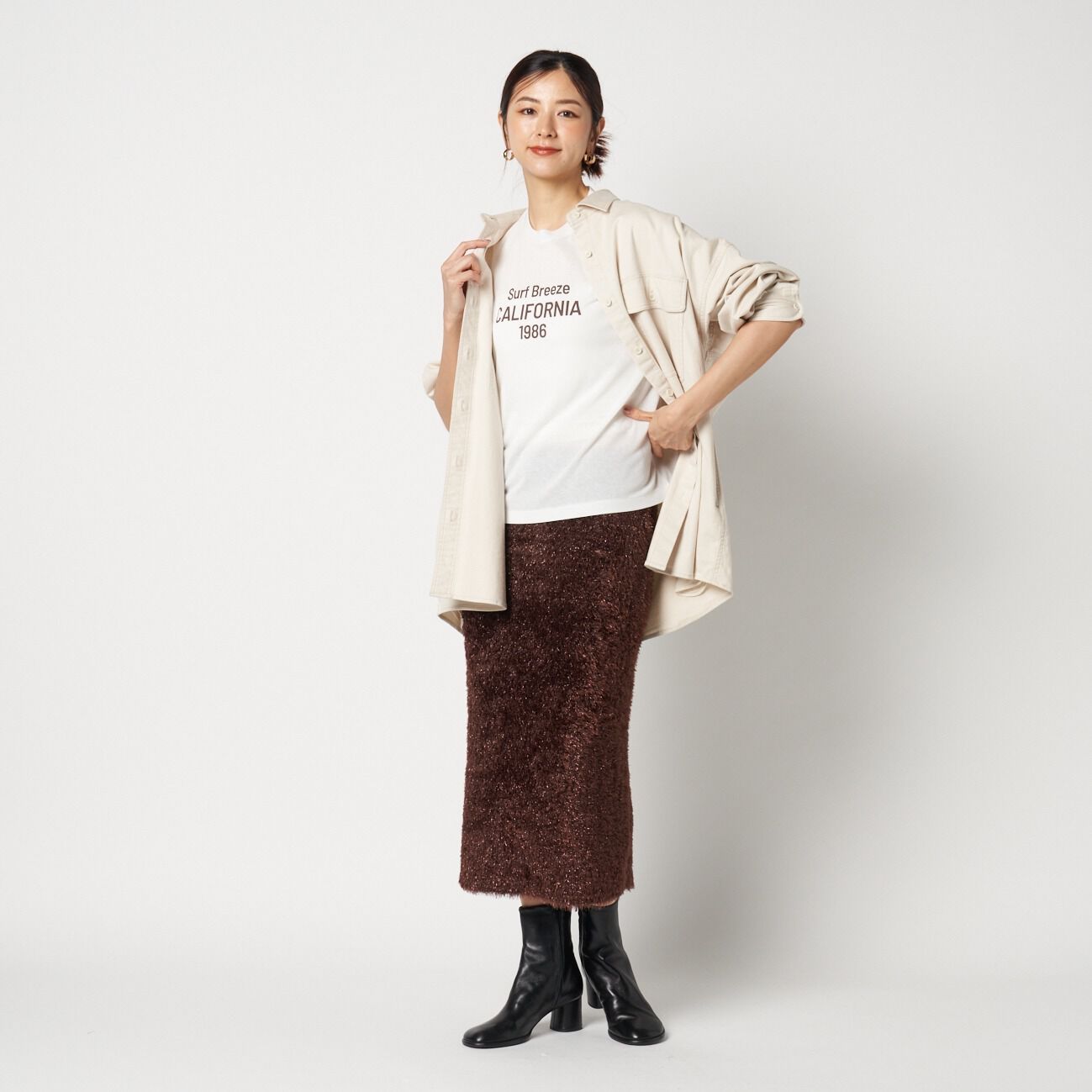 HELIOPOLE「HELIOPOLE GLITTER KNIT SKIRT」|スカート|