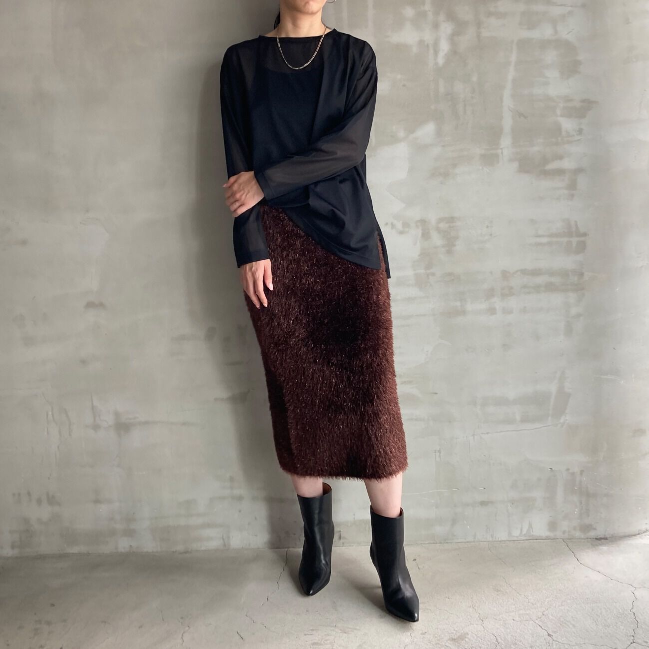 HELIOPOLE「HELIOPOLE GLITTER KNIT SKIRT」|スカート|