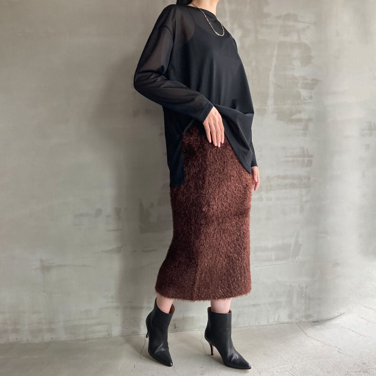 HELIOPOLE「HELIOPOLE GLITTER KNIT SKIRT」|スカート|