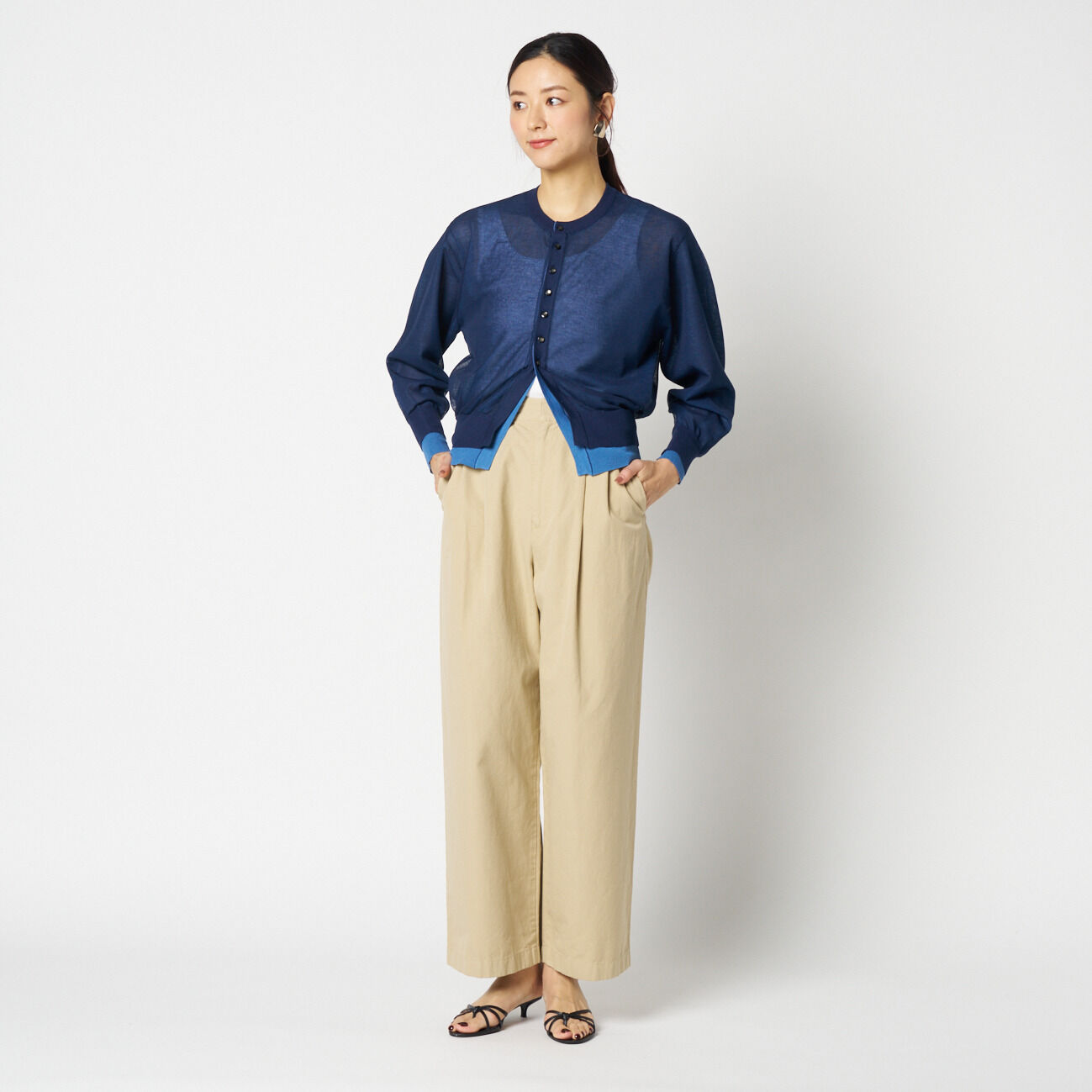 HELIOPOLE「HELIOPOLE LAYERED KNIT REVERSIBLE GARDIGAN」|ニット・セーター|