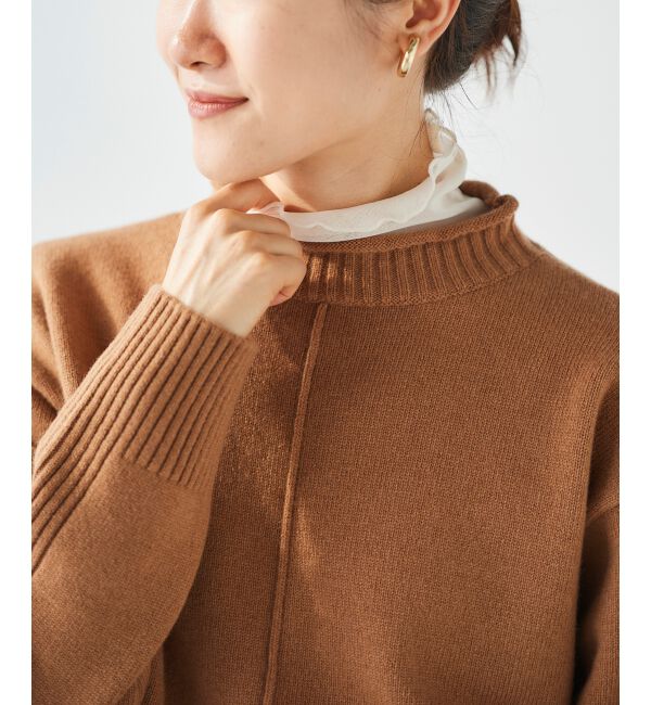 le.coeur blanc「ウォッシャブルウールボトルネックニット」|ニット・セーター|