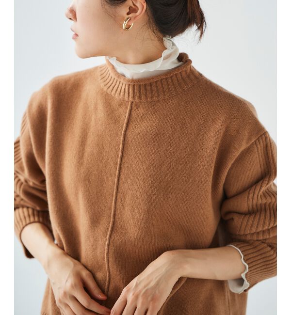 le.coeur blanc「ウォッシャブルウールボトルネックニット」|ニット・セーター|