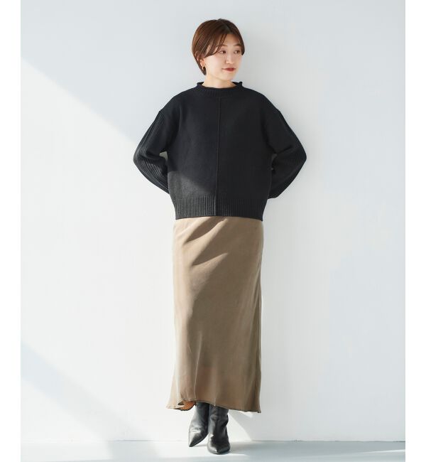 le.coeur blanc「ウォッシャブルウールボトルネックニット」|ニット・セーター|