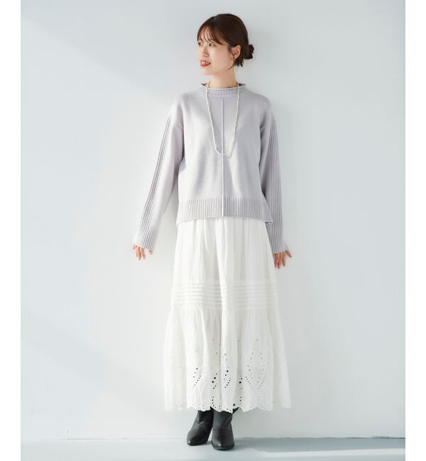 le.coeur blanc「ウォッシャブルウールボトルネックニット」|ニット・セーター|