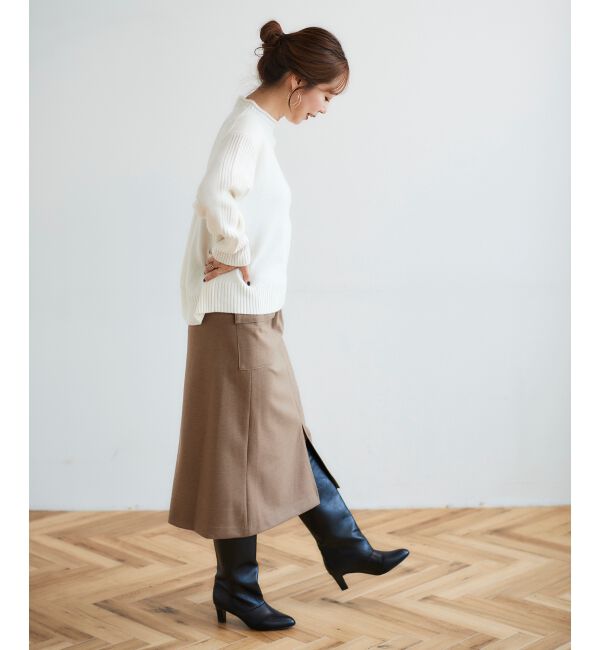 le.coeur blanc「ウォッシャブルウールボトルネックニット」|ニット・セーター|