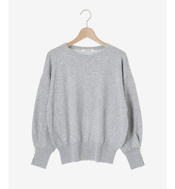 le.coeur blanc「パールスリーブニットプルオーバー」|ニット・セーター|